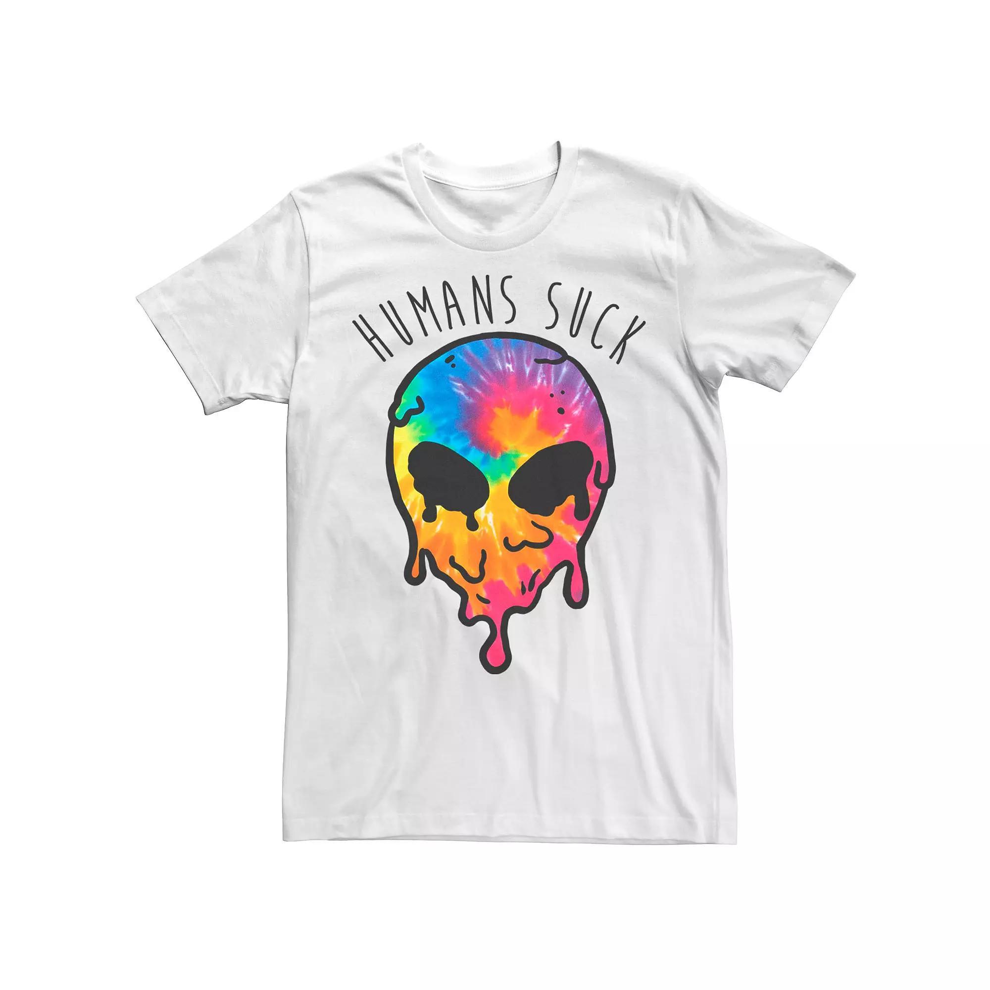 Men's Alien Tie-Dyed Tee, Size: XXL, White Product Image