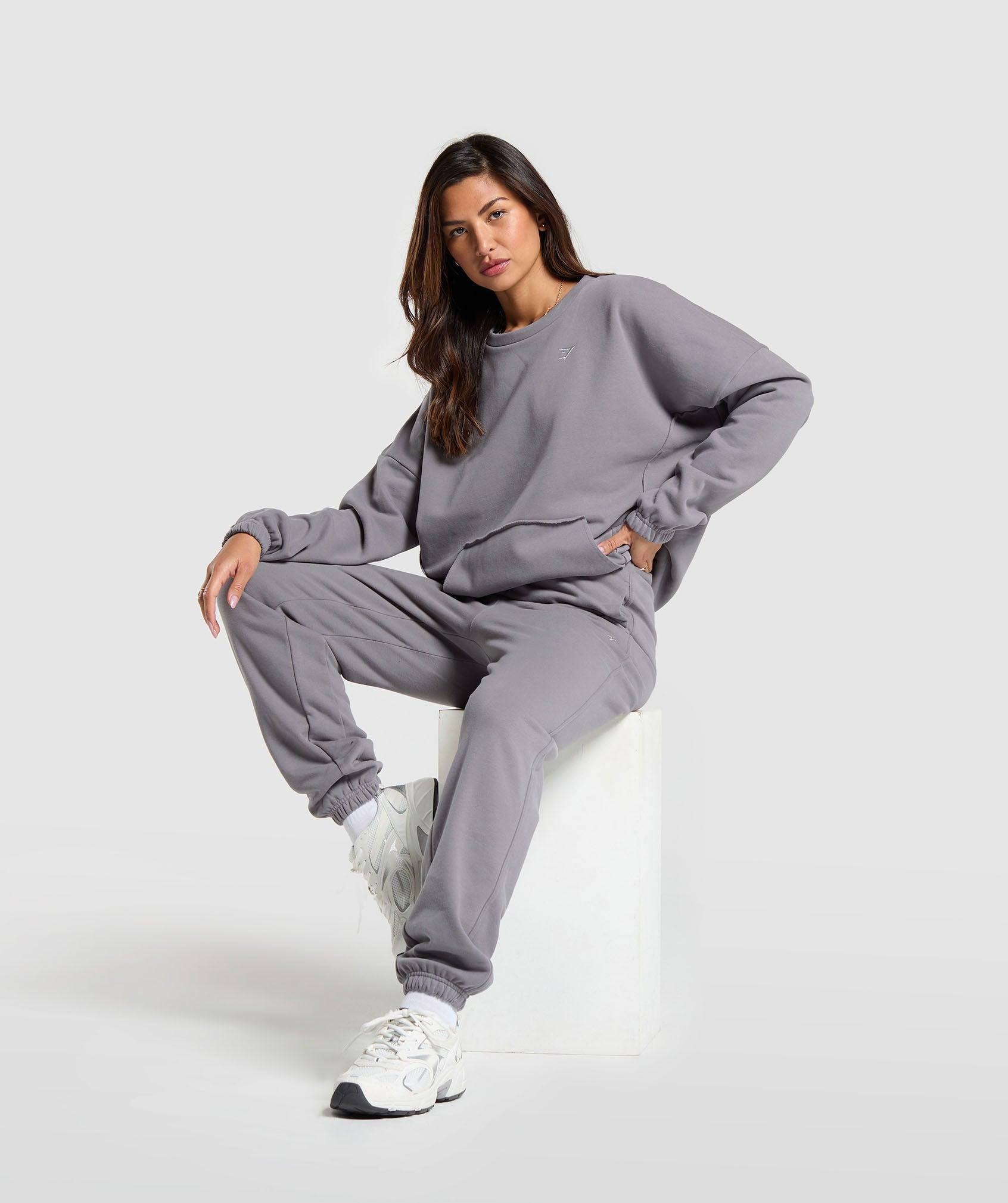 Gymshark Fleece Oversized Sweatshirt - Medium Grey Female Product Image