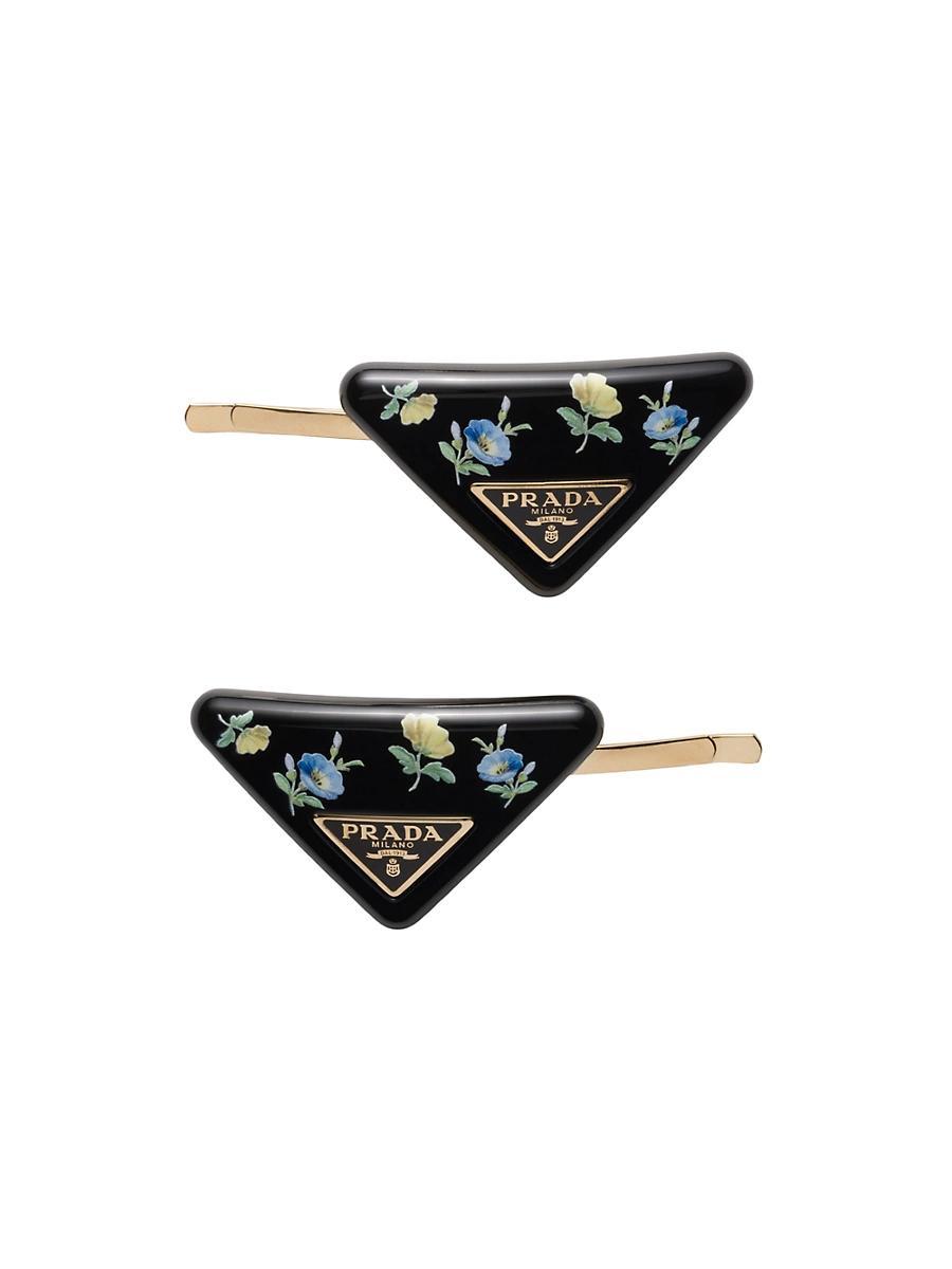 Womens Plexiglas and Metal Hair Barrettes Product Image