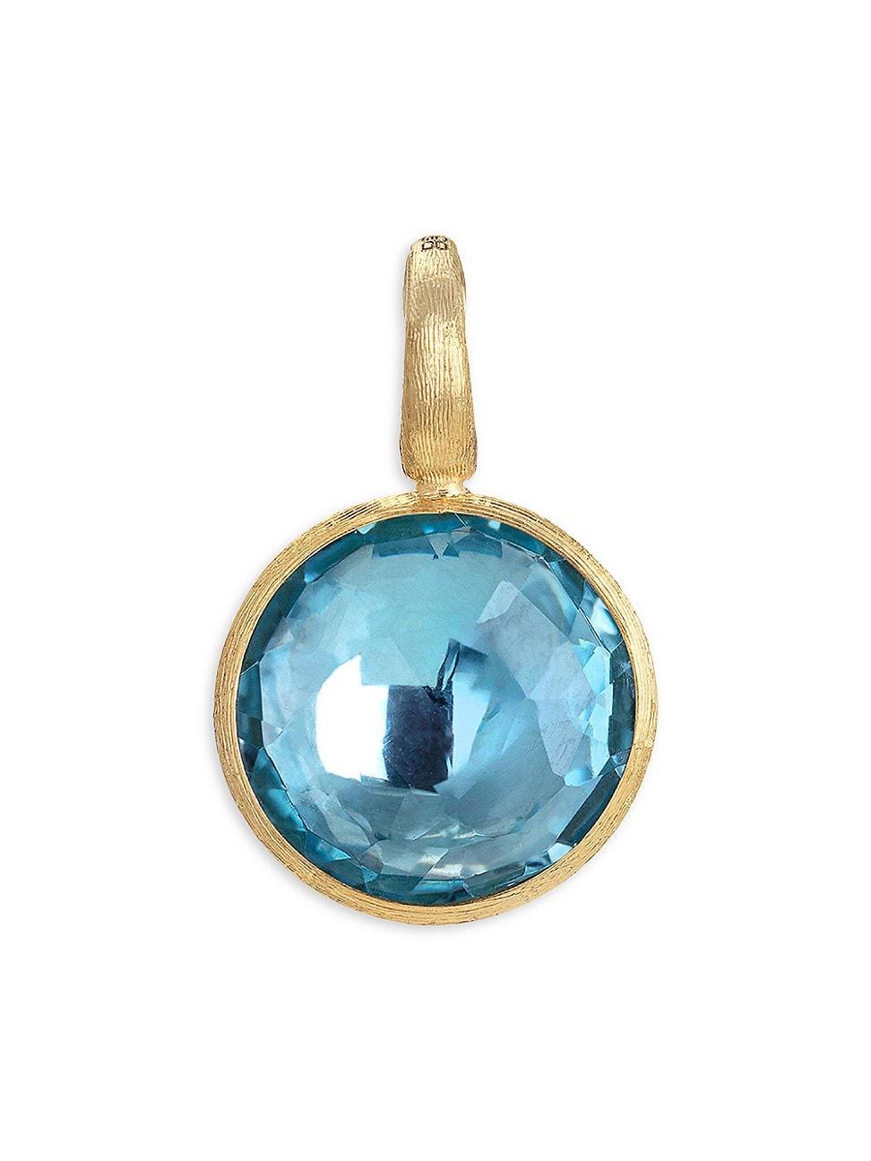 Marco Bicego 18K Yellow Gold Jaipur Blue Topaz Round Pendant Product Image