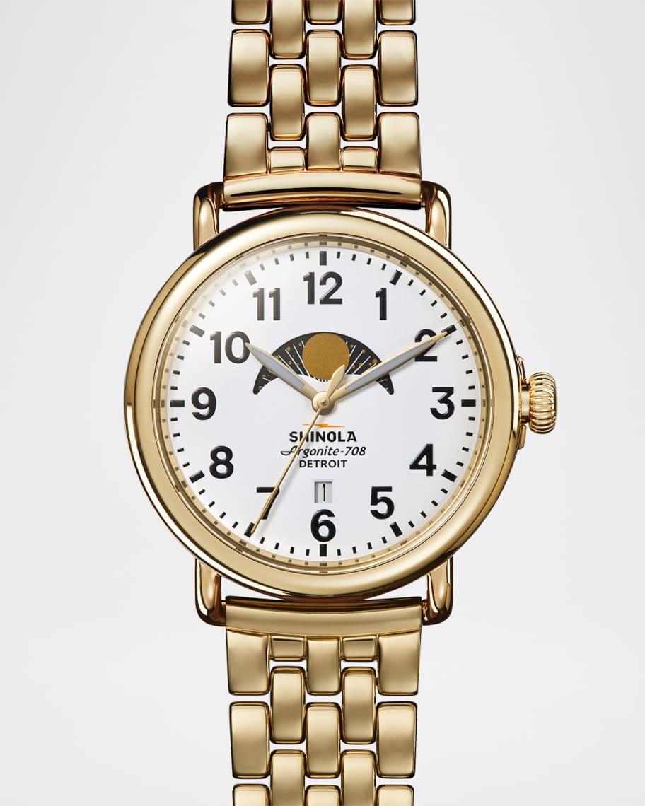 Mens Runwell Gold-Plated Bracelet Watch, 41mm Product Image