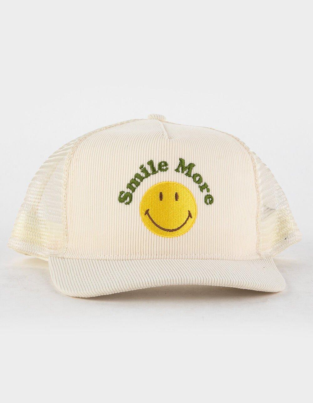RSQ Smile More Cord Womens Trucker Hat - CREAM Product Image