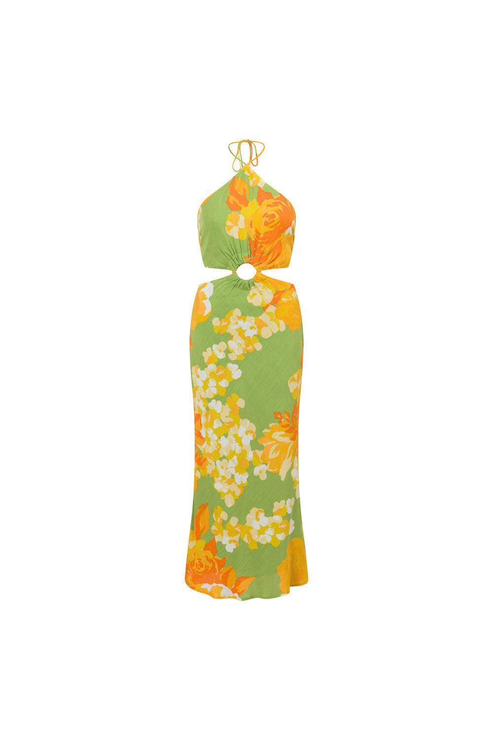 Gala Cutout Dress - Floral Sunset Product Image