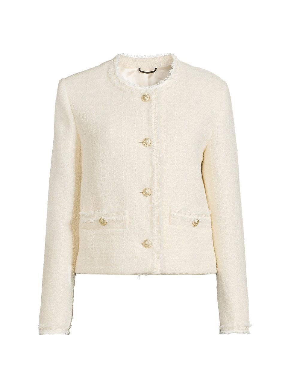 Womens Balia Tweed Button-Down Jacket Product Image