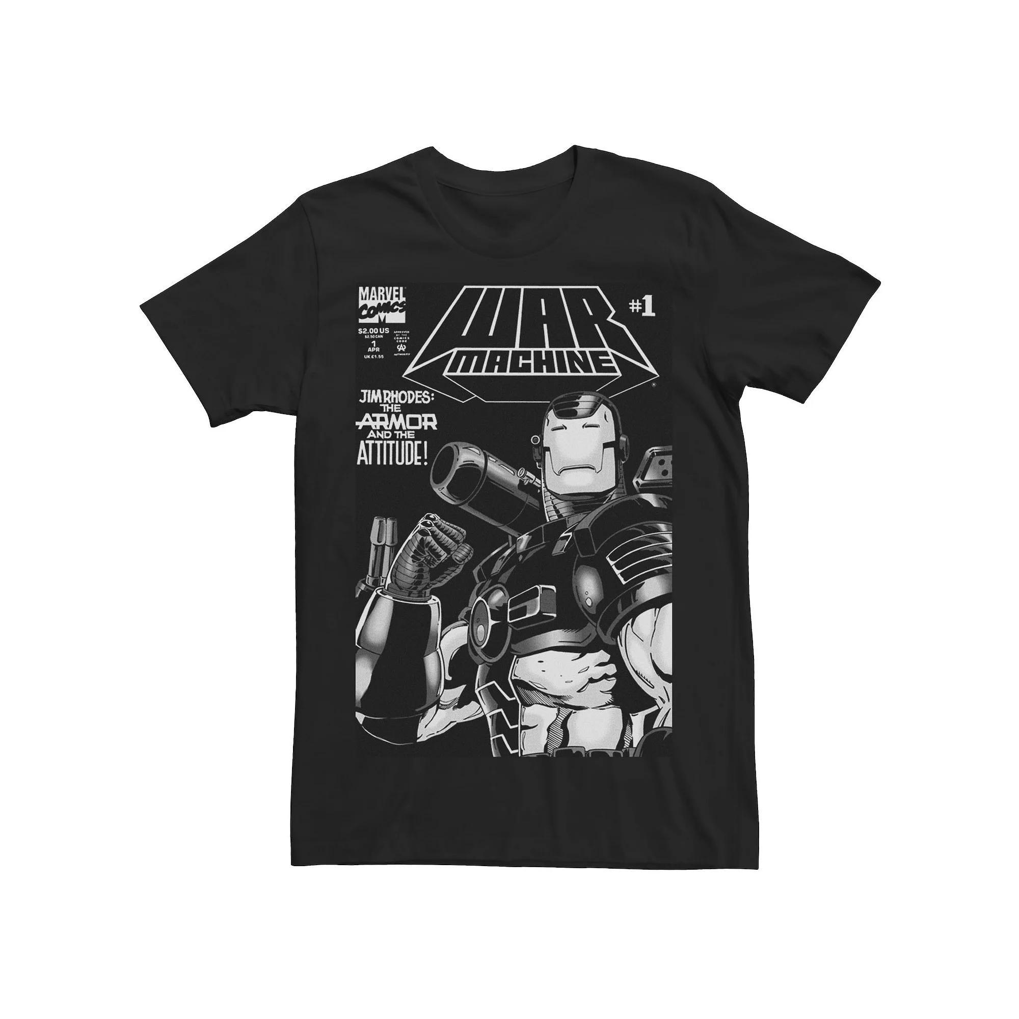 Men's Marvel War Machine Number 1 Comic Cover Tee, Size: 3XL, Black Product Image
