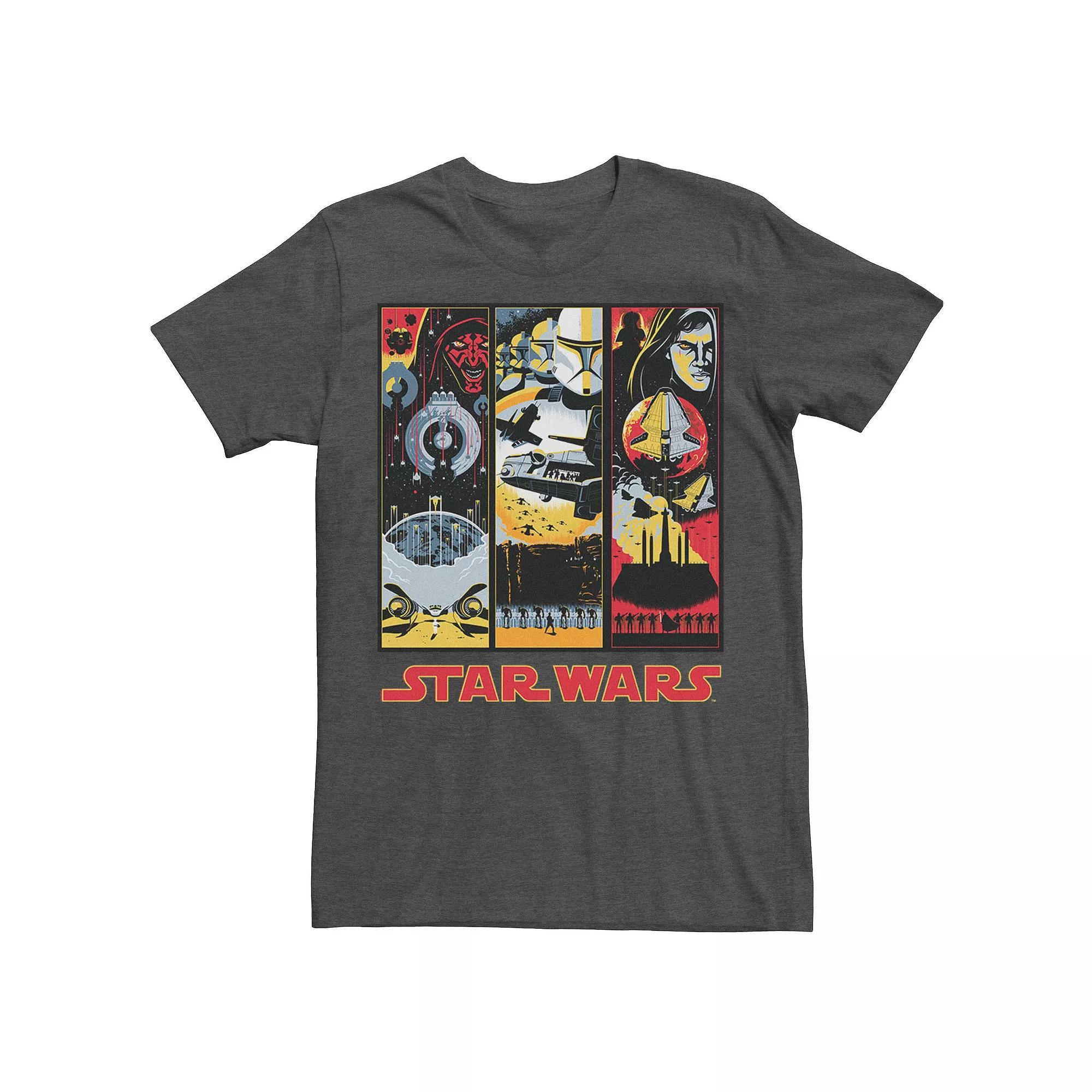 Mens Star Wars Maul Trooper Anakin Retro Panels Graphic Tee Product Image