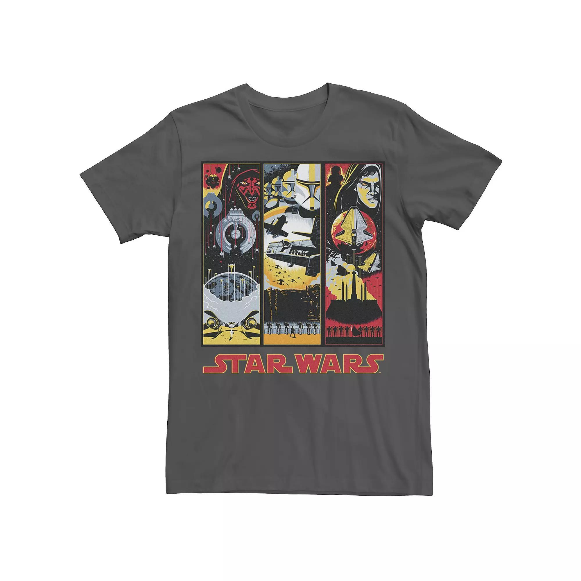 Mens Star Wars Maul Trooper Anakin Retro Panels Graphic Tee Product Image