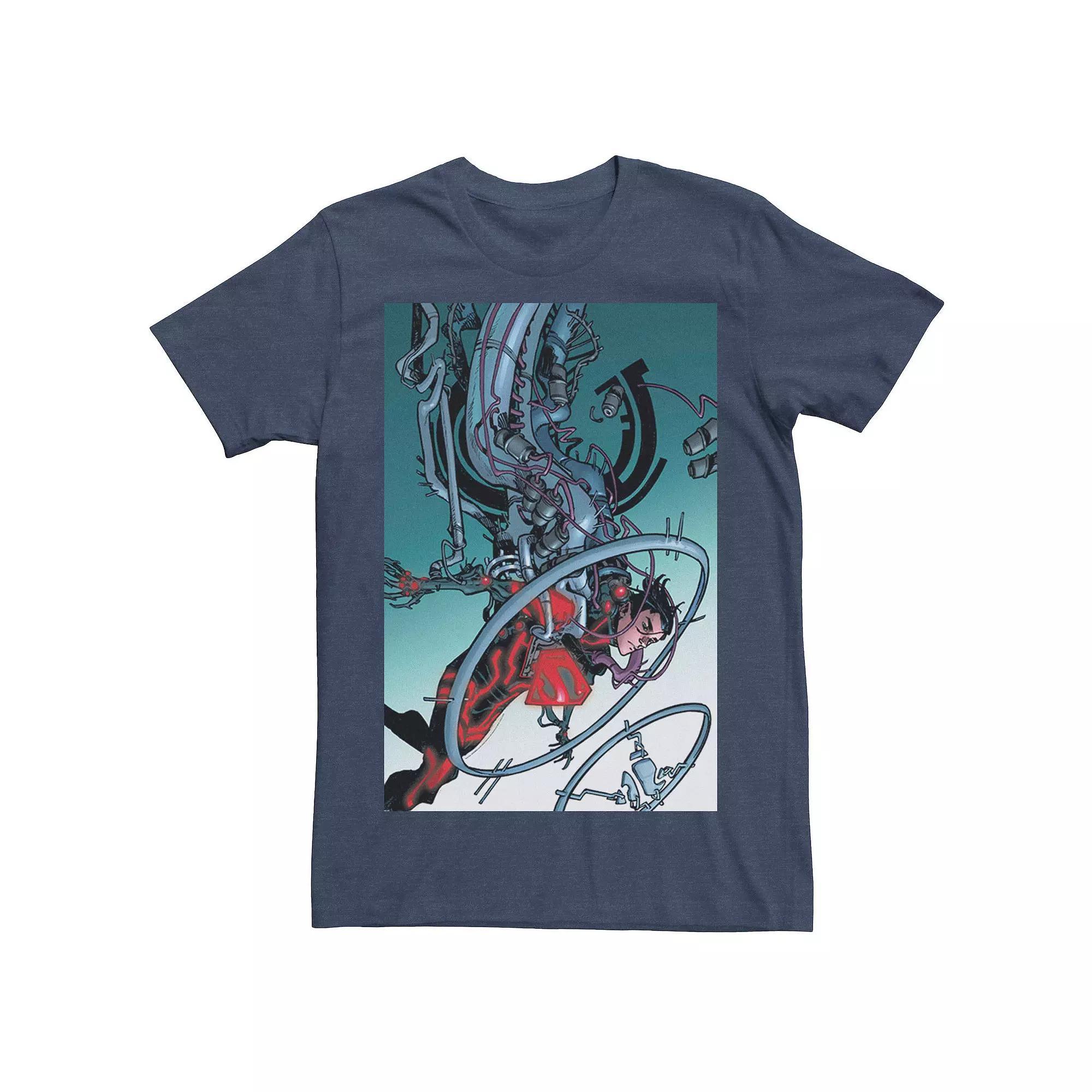 Men's DC Comics Superman Mechanics Comic Poster Tee, Size: Large, Athletic Grey Product Image