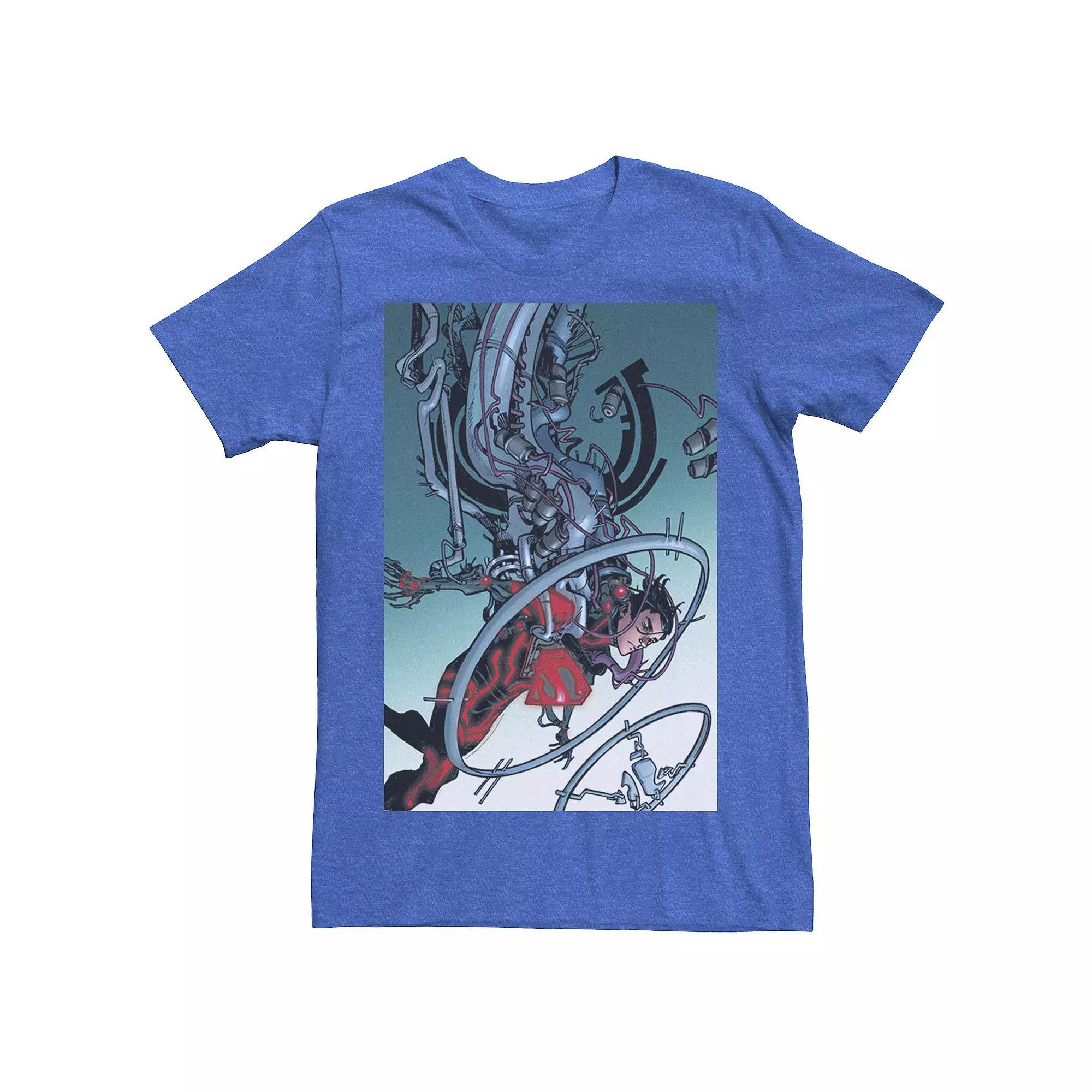Men's DC Comics Superman Mechanics Comic Poster Tee, Size: Large, Athletic Grey Product Image