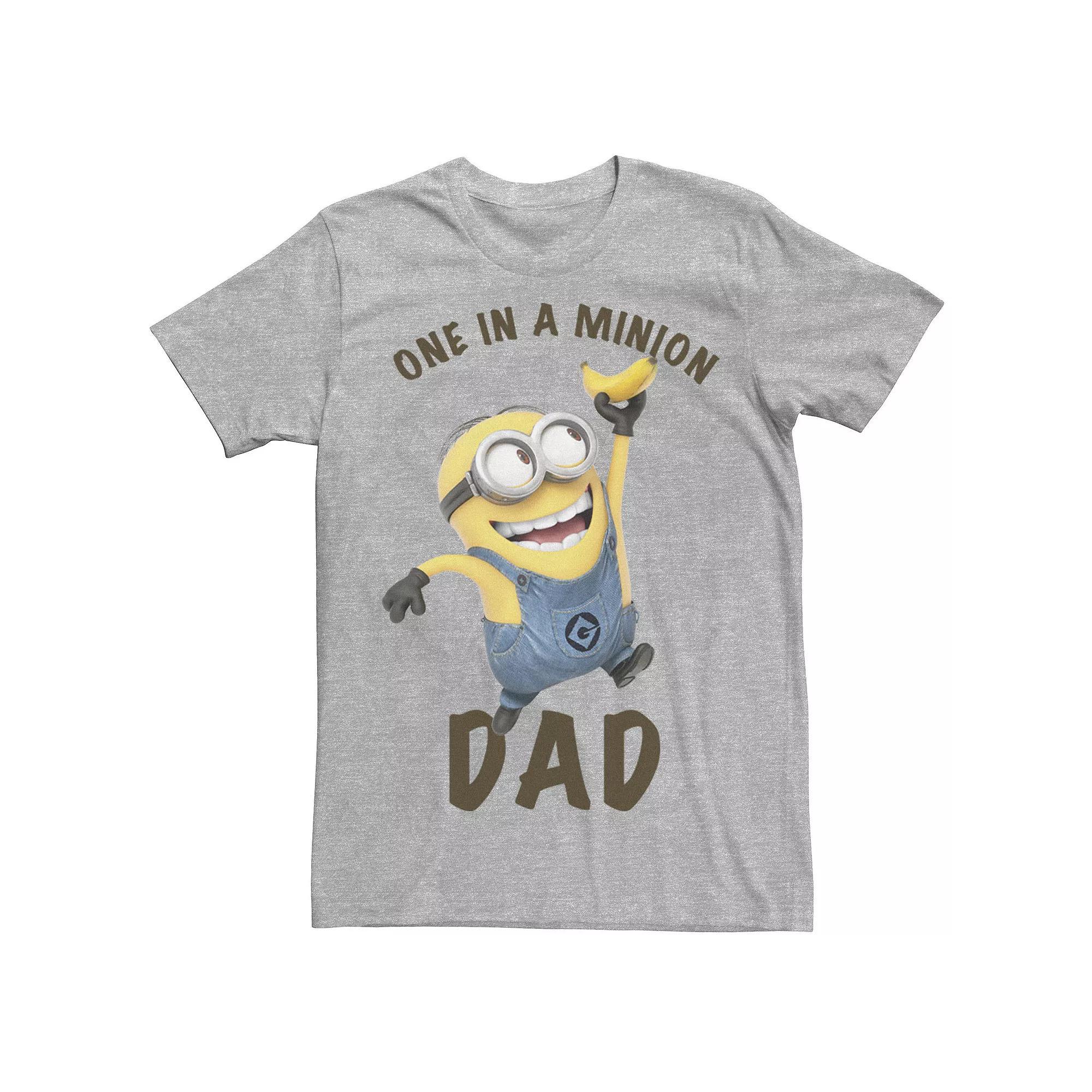 Men's Despicable Me Minions 'Tis The Season To Be Jolly Banana Tee, Size: Large, Athletic Grey Product Image