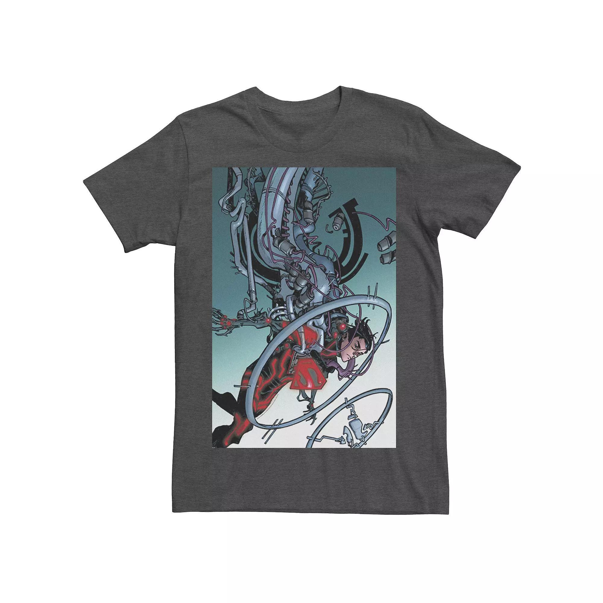 Men's DC Comics Superman Mechanics Comic Poster Tee, Size: Large, Athletic Grey Product Image