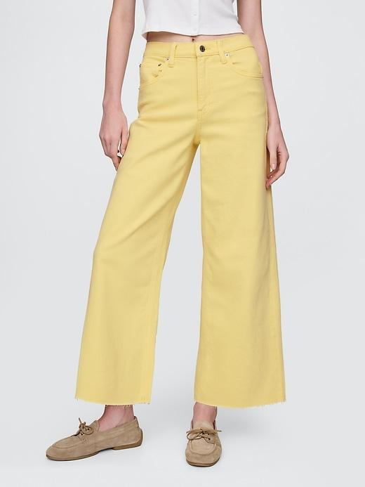 High Rise Stride Wide-Leg Ankle Jeans Product Image