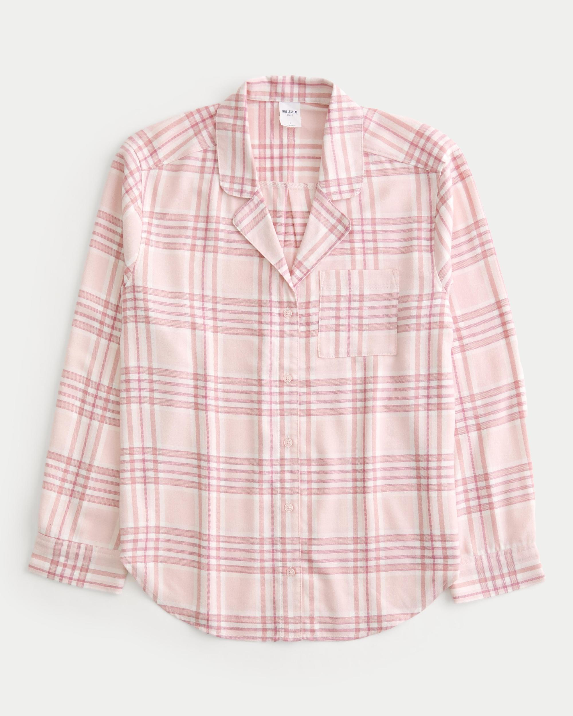 Long-Sleeve Flannel Pajama Top Product Image