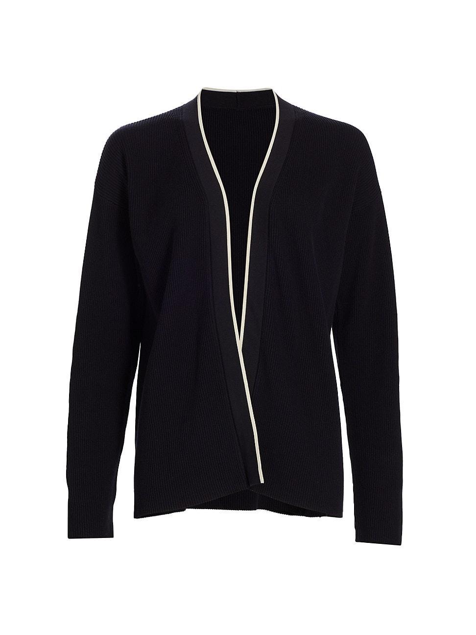 Womens COLLECTION Rib-Knit Open Cardigan Product Image