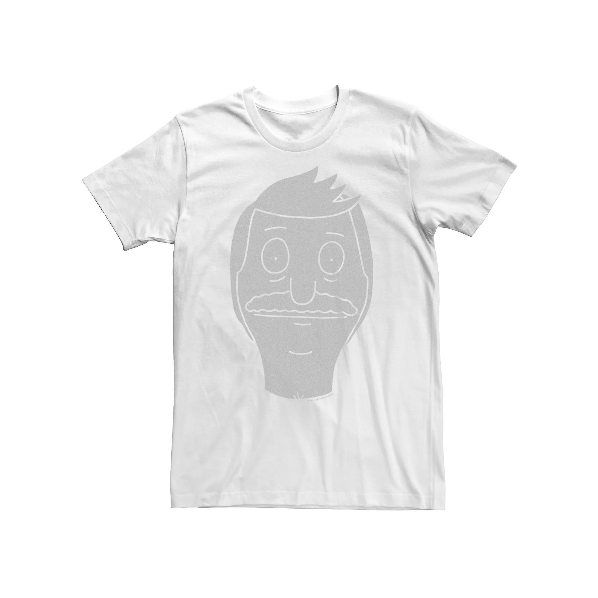 Men's Bob's Burgers Face Stamp Tee, Size: XS, White Product Image