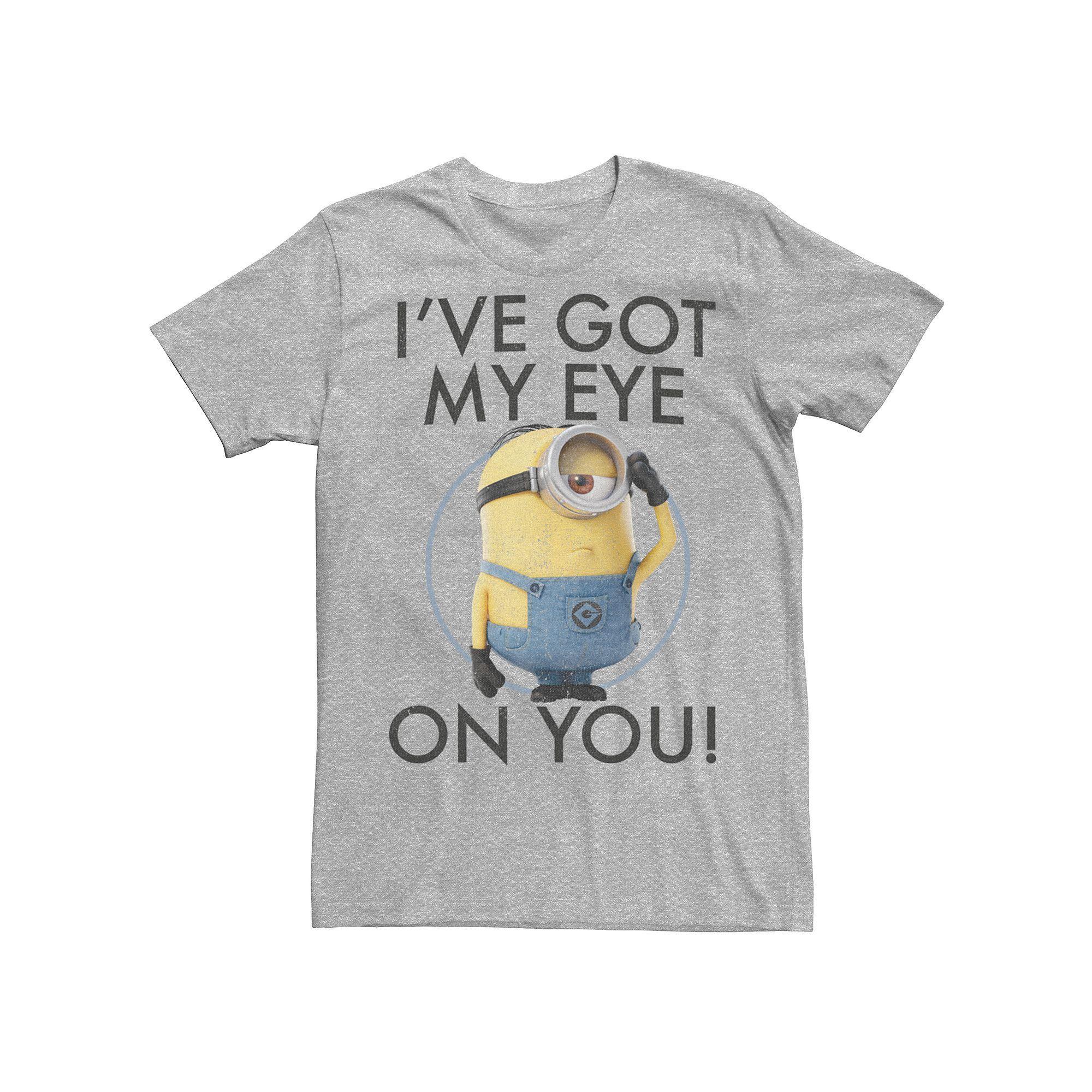 Men's Minions "Got My Eye On You" Tee, Size: Large, Athletic Grey Product Image