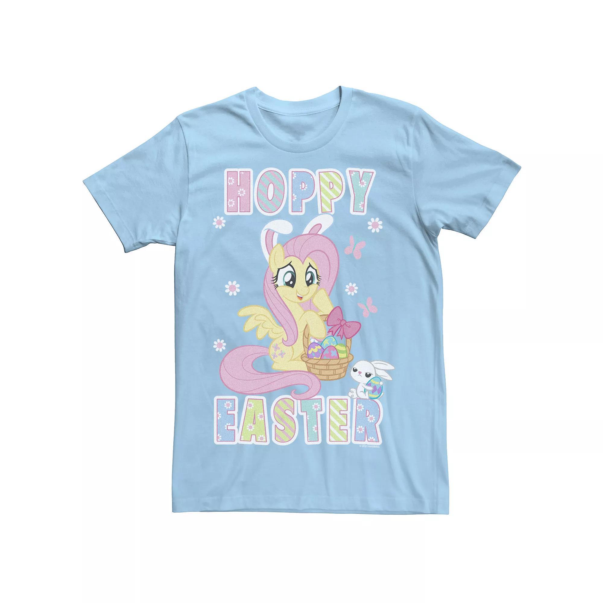 Men's My Little Pony Fluttershy Bunny Ears Hoppy Easter Basket Tee, Size: XXL, Light Blue Product Image