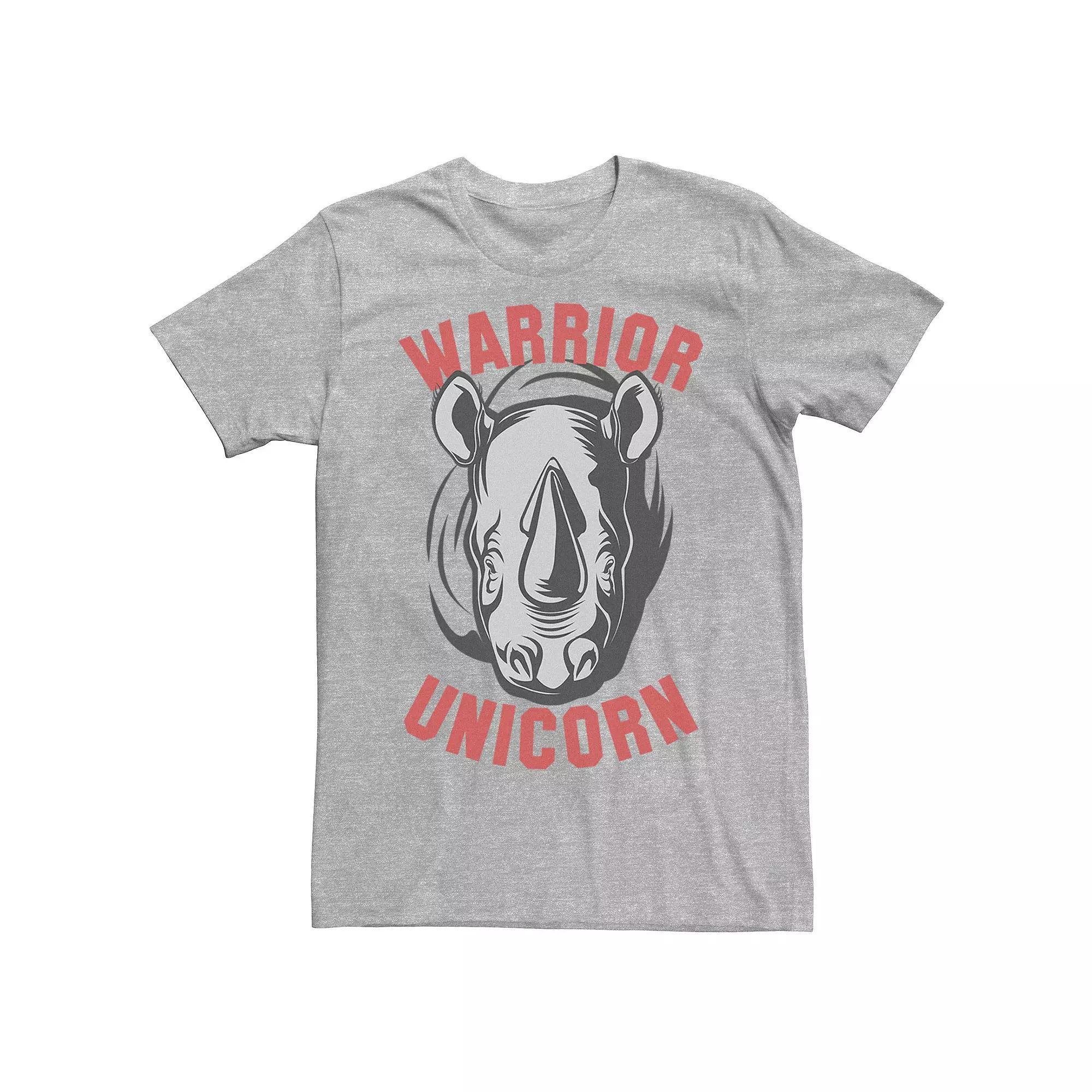 Mens Warrior Unicorn Tee Athletic Grey Product Image