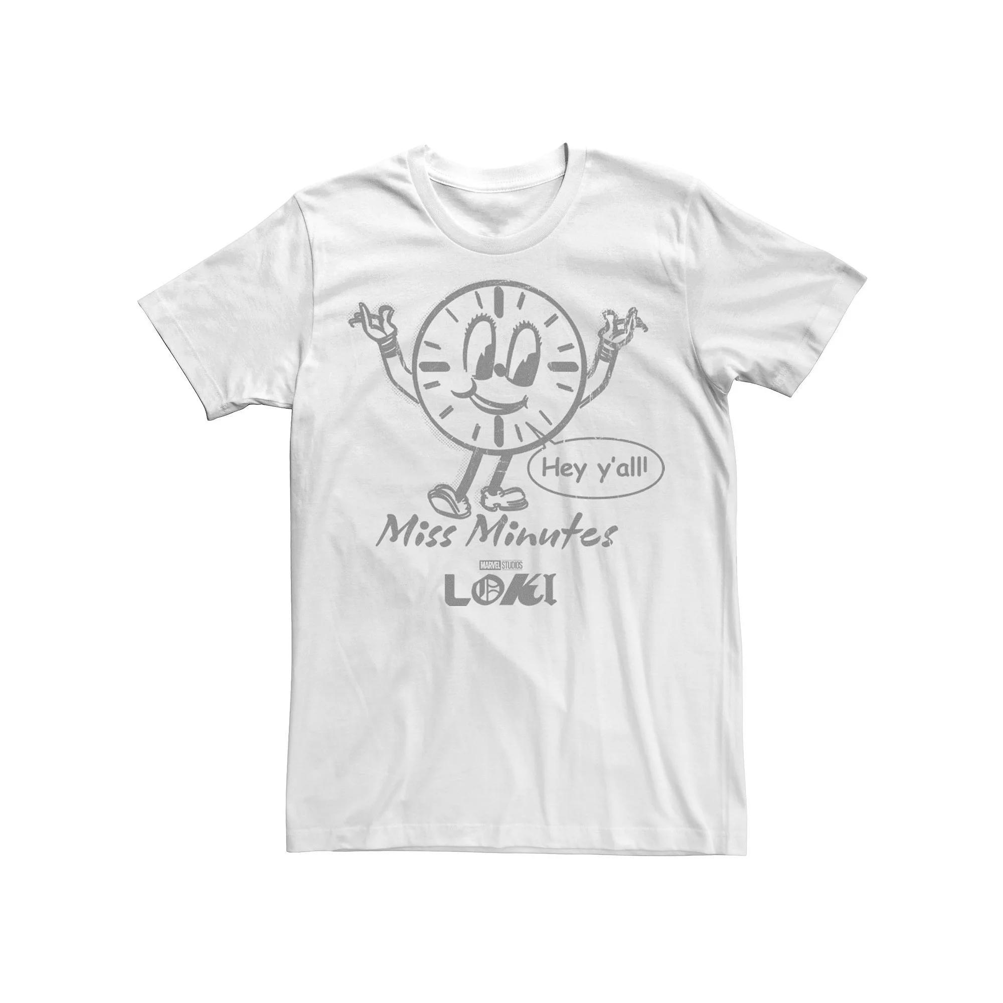 Men's Marvel Loki Miss Minutes Outline Tee, Size: XS, White Product Image