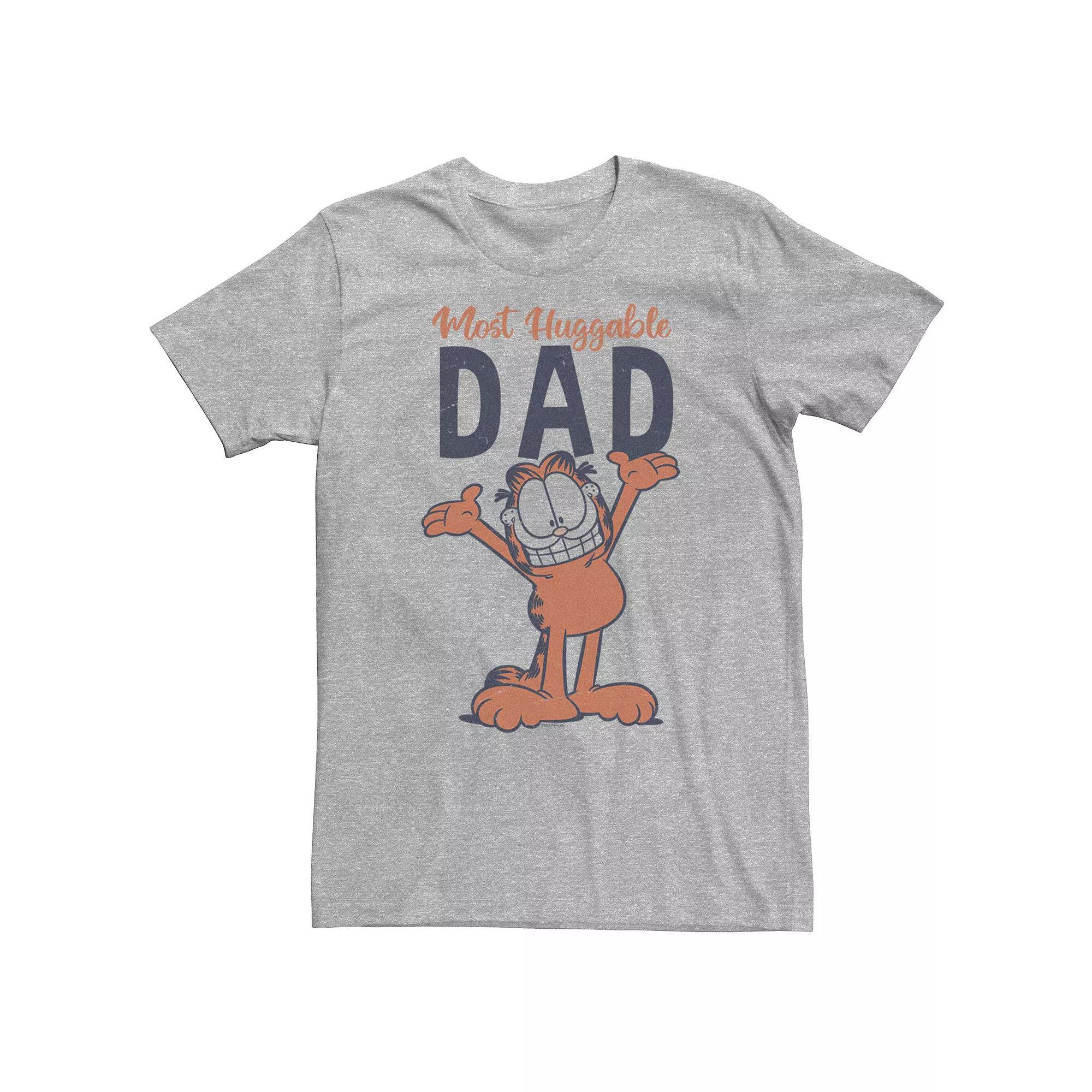 Big & Tall Garfield Father's Day Most Huggable Dad Tee, Men's, Size: 3XL Tall, Athletic Grey Product Image