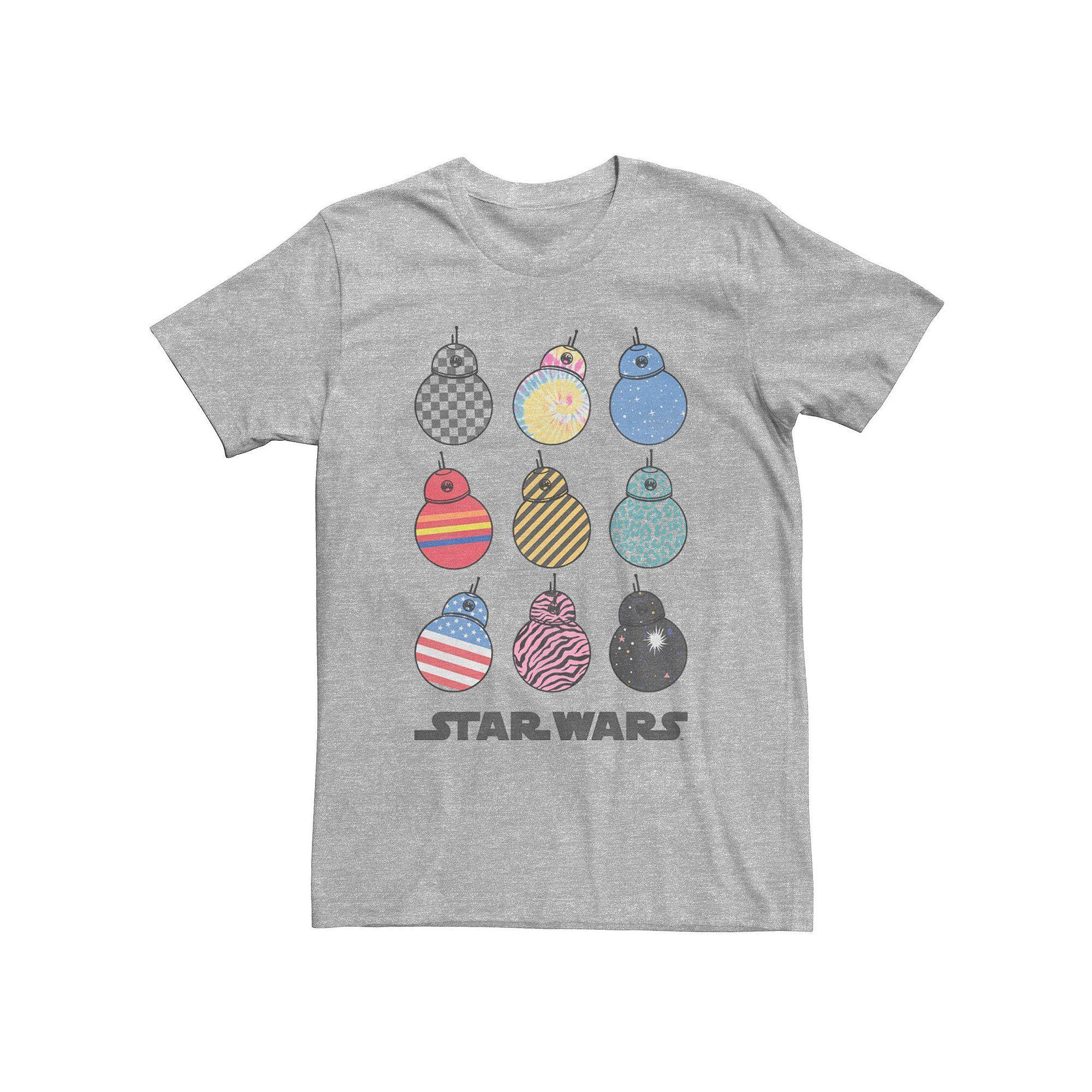 Mens Star Wars The Rise of Skywalker BB-8 Fashion Graphic Tee Athletic Grey Product Image