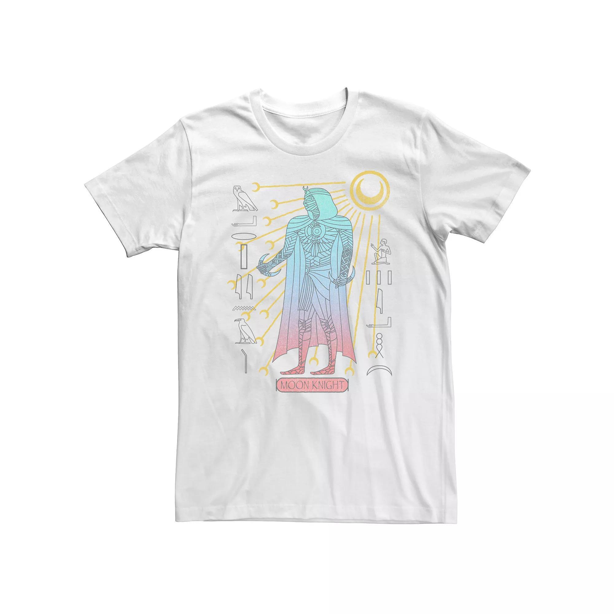 Big & Tall Marvel Moon Knight Mummy Glyphs Tee, Men's, Size: XL Tall, White Product Image
