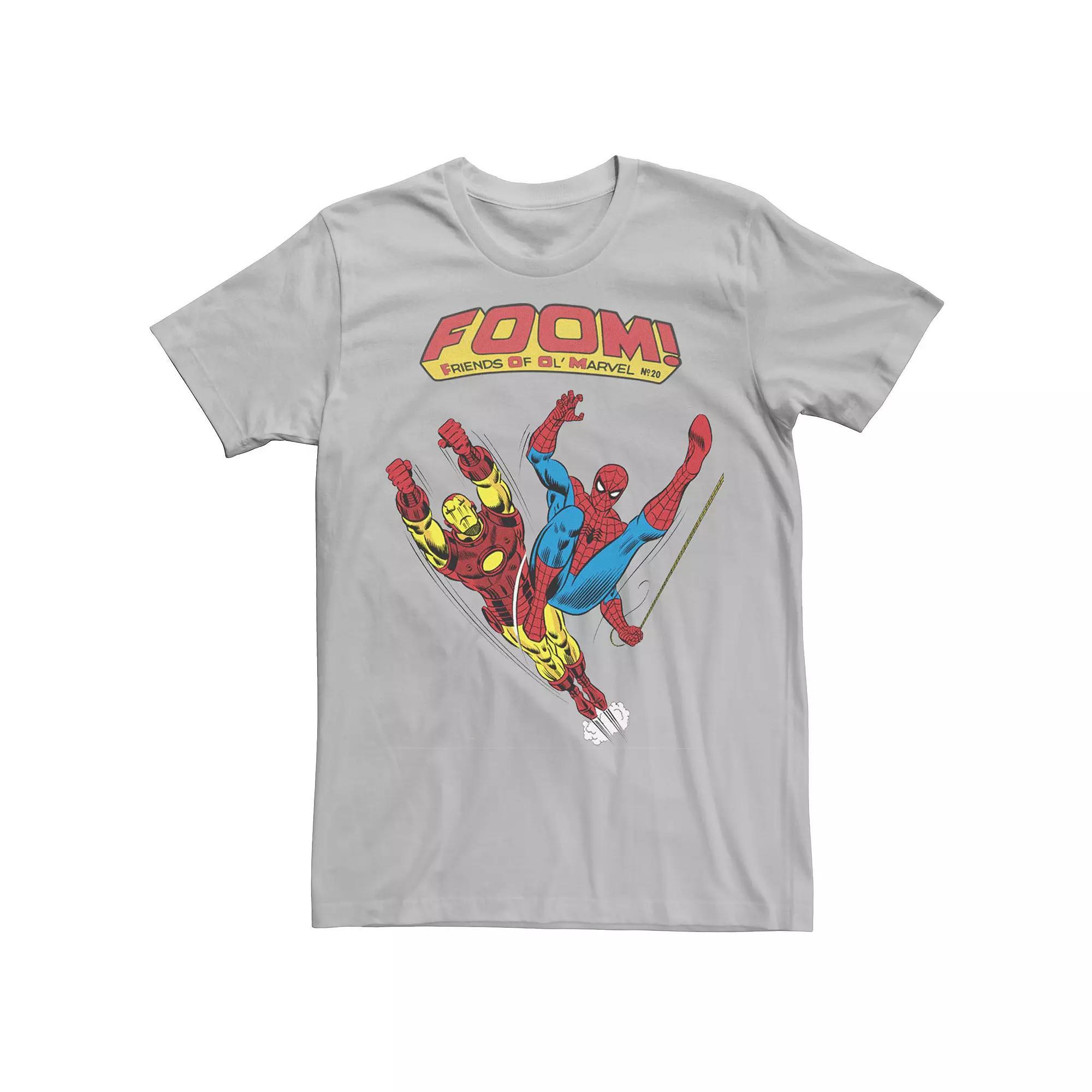 Mens Marvel FOOM Iron Man & Spider-Man Action Pose Tee Product Image