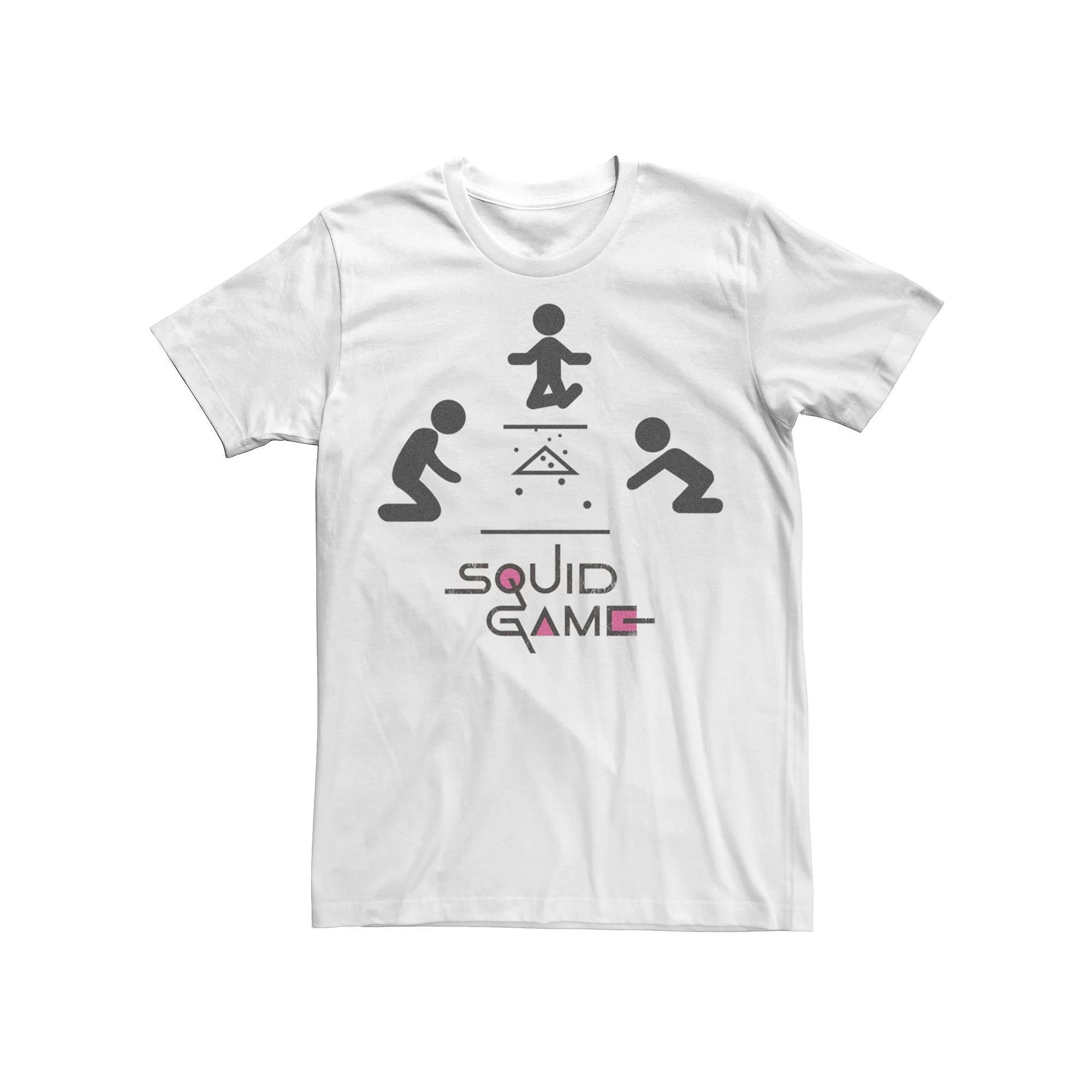 Mens Squid Game Stick Figure Marble Game Logo Tee, Boys Product Image