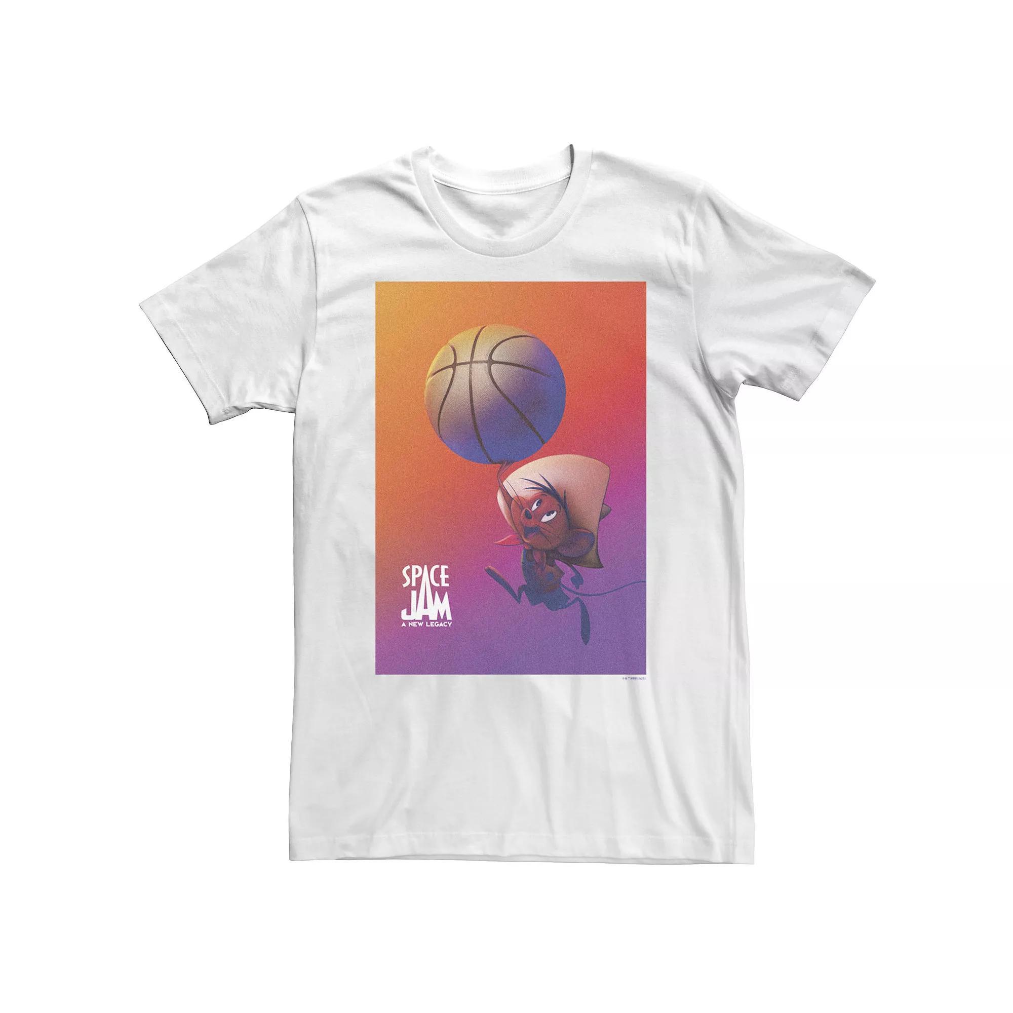 Big & Tall Space Jam: A New Legacy Speedy Gonzales Basketball Poster Tee, Mens Product Image