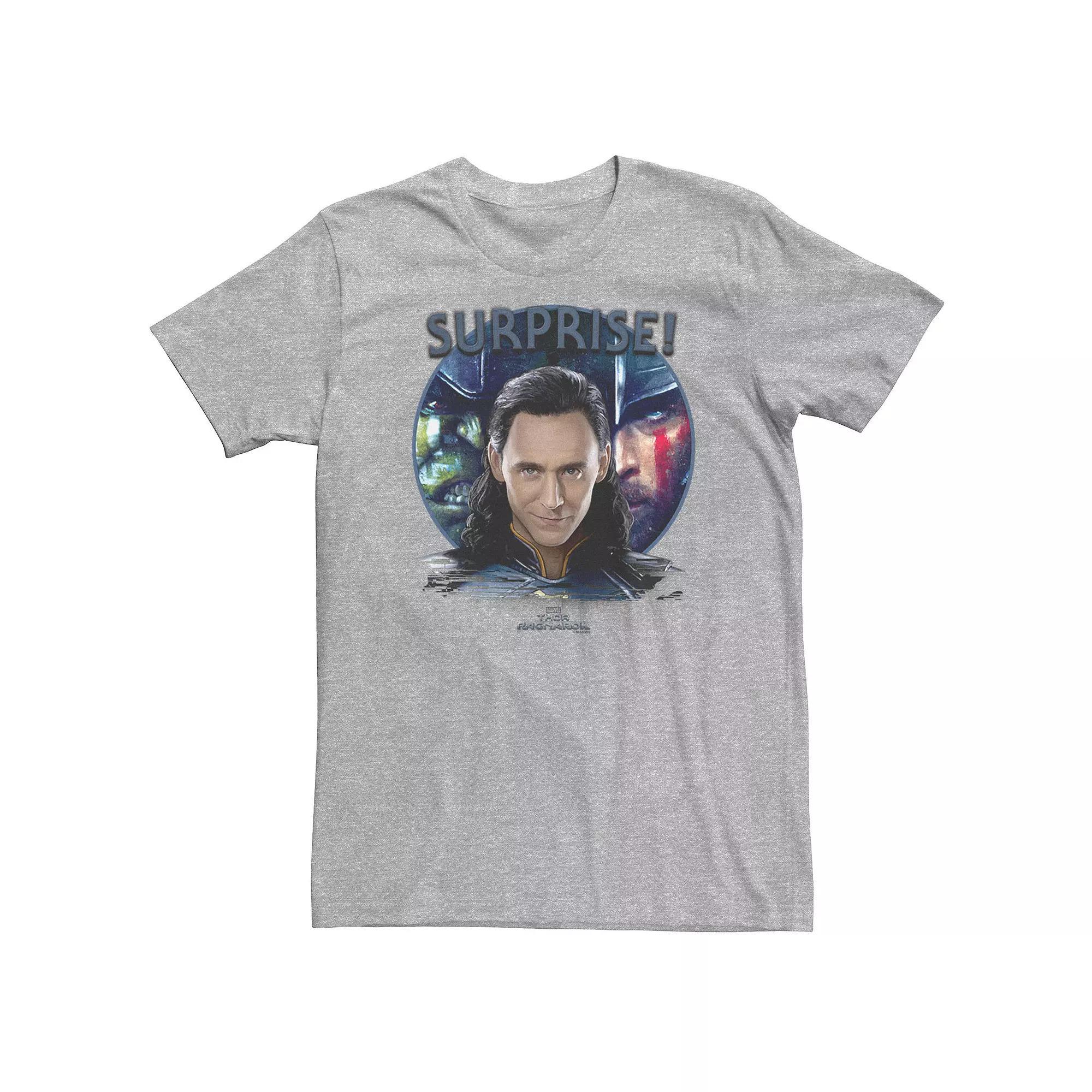 Big & Tall Marvel Thor Ragnarok Loki Surprise! Shadows Tee, Men's, Size: 4XL, Athletic Grey Product Image