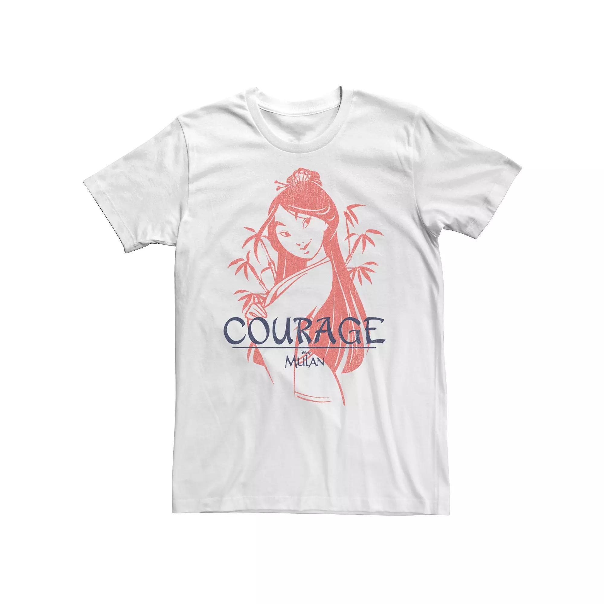 Big & Tall Disney Mulan Courage Tonal Vintage Tee, Mens Product Image