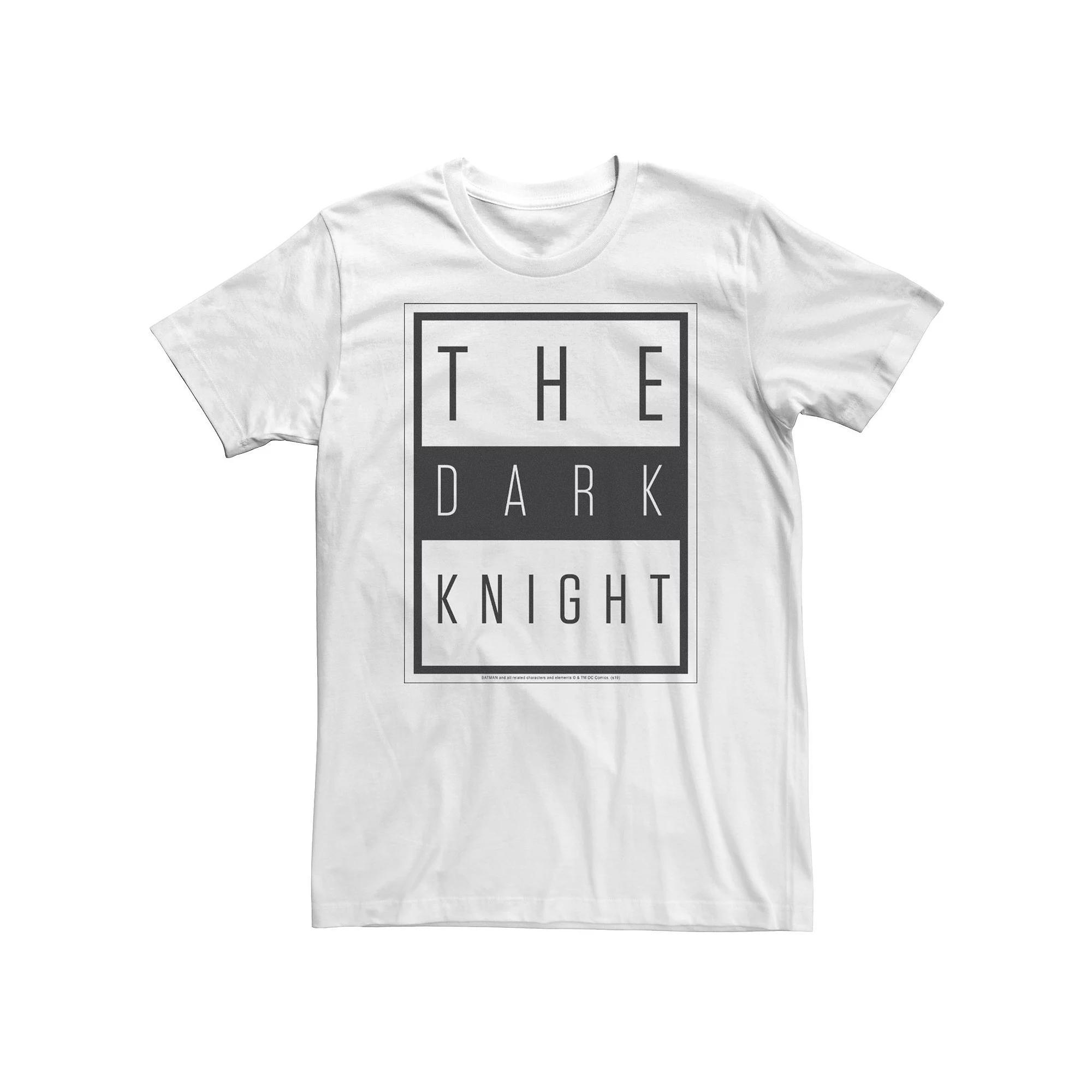 Big & Tall DC Comics Batman The Dark Knight Block Poster Tee, Men's, Size: 3XL, White Product Image