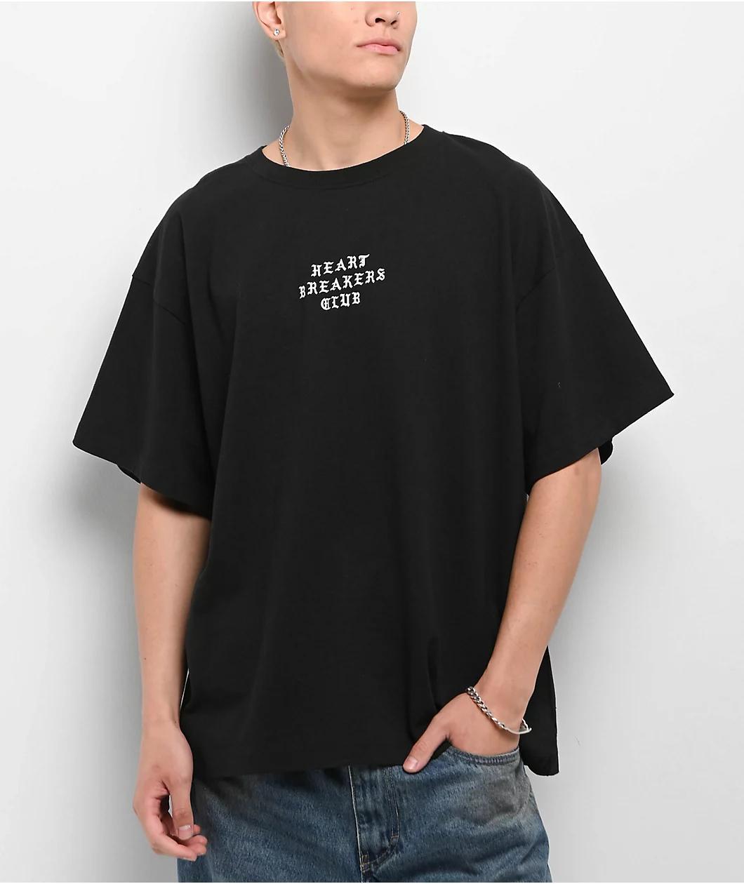 Heartbreakers Club Tears Heavyweight Black T-Shirt Product Image