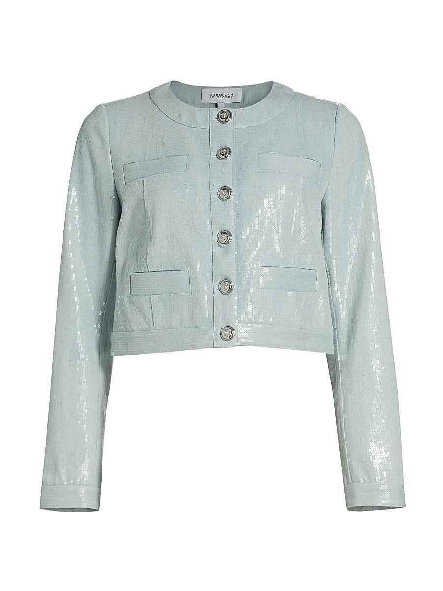 Womens Penny Cropped Sequin Jacket Product Image