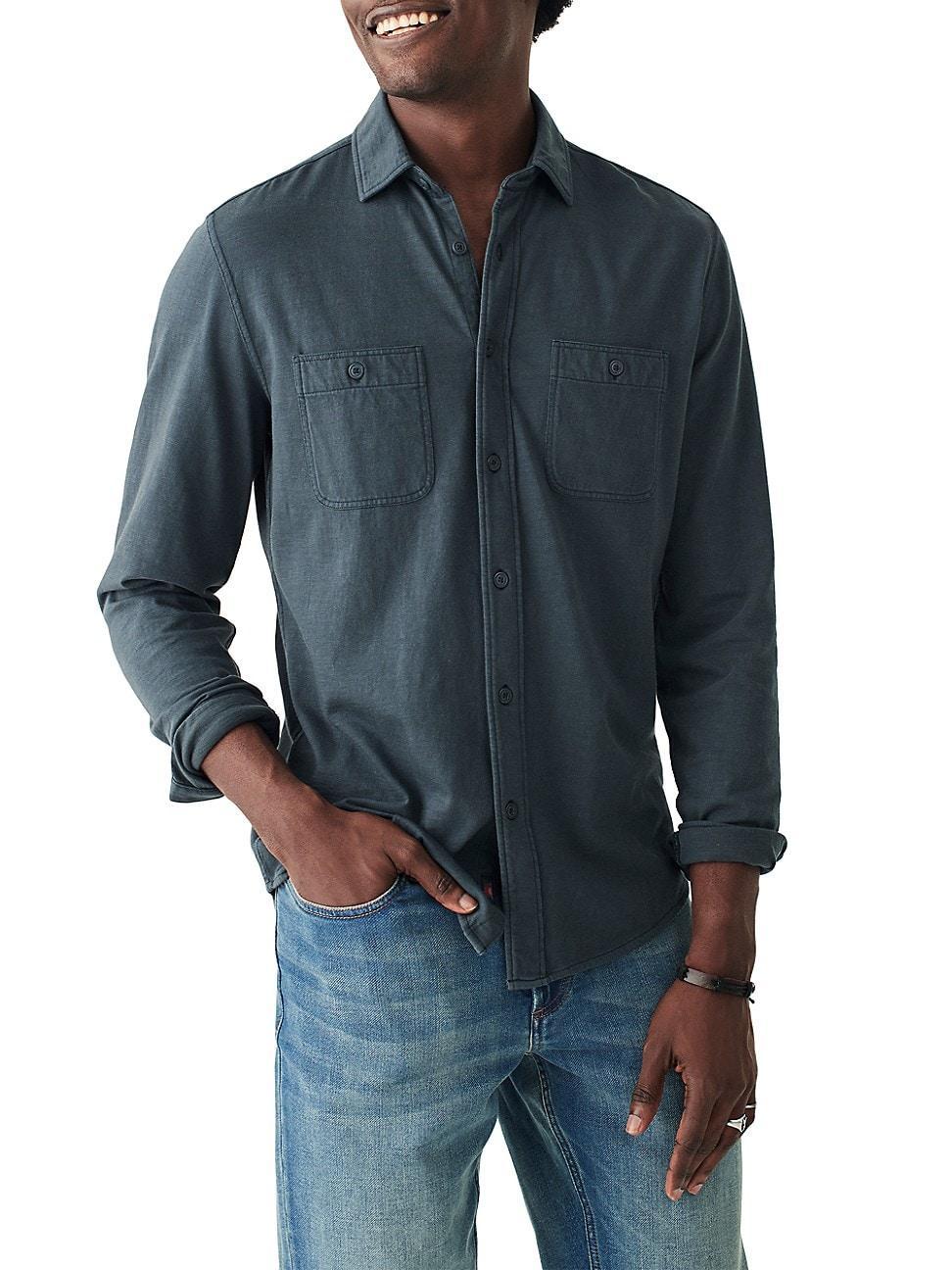 Faherty Seasons Regular Fit Long Sleeve Cotton Knit Button Down Shirt Product Image