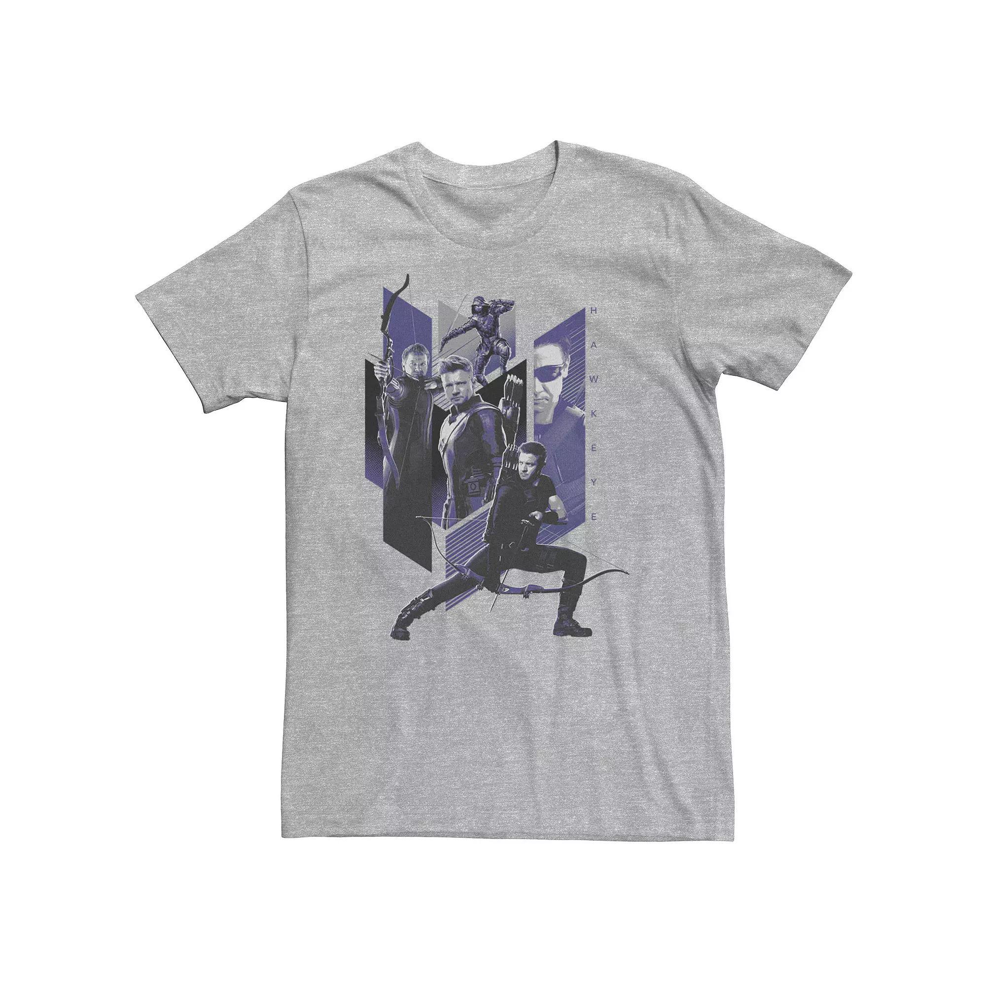 Big & Tall Marvel Avengers: Endgame Hawkeye Mashup Tee, Men's, Size: 4XL, Athletic Grey Product Image