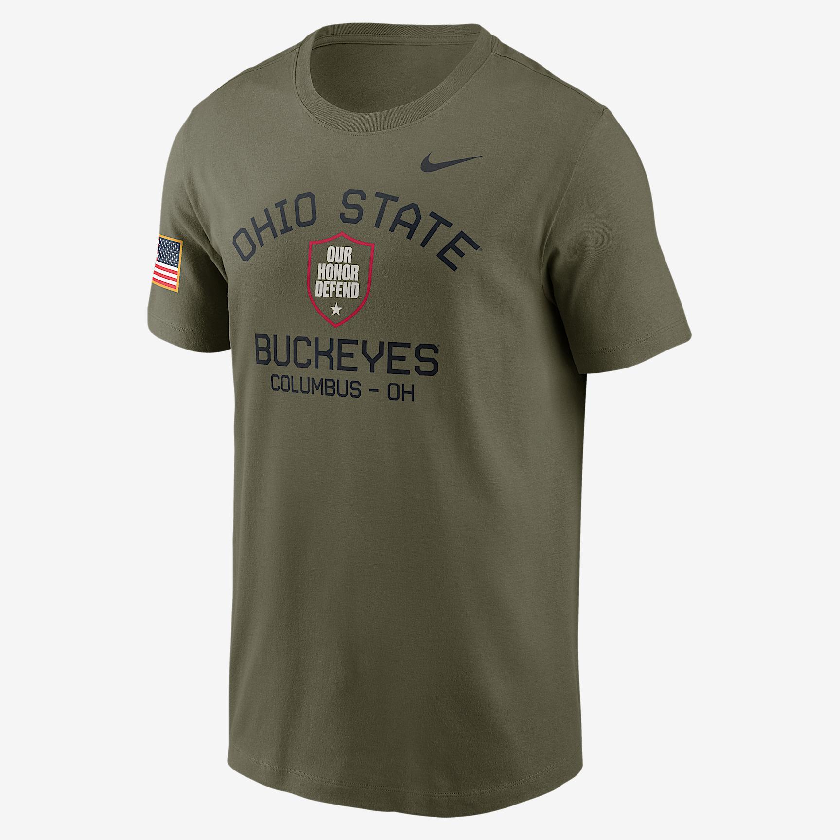 Ohio State Buckeyes Military Appreciation Team Issue Men's Nike Dri-FIT College T-Shirt Product Image
