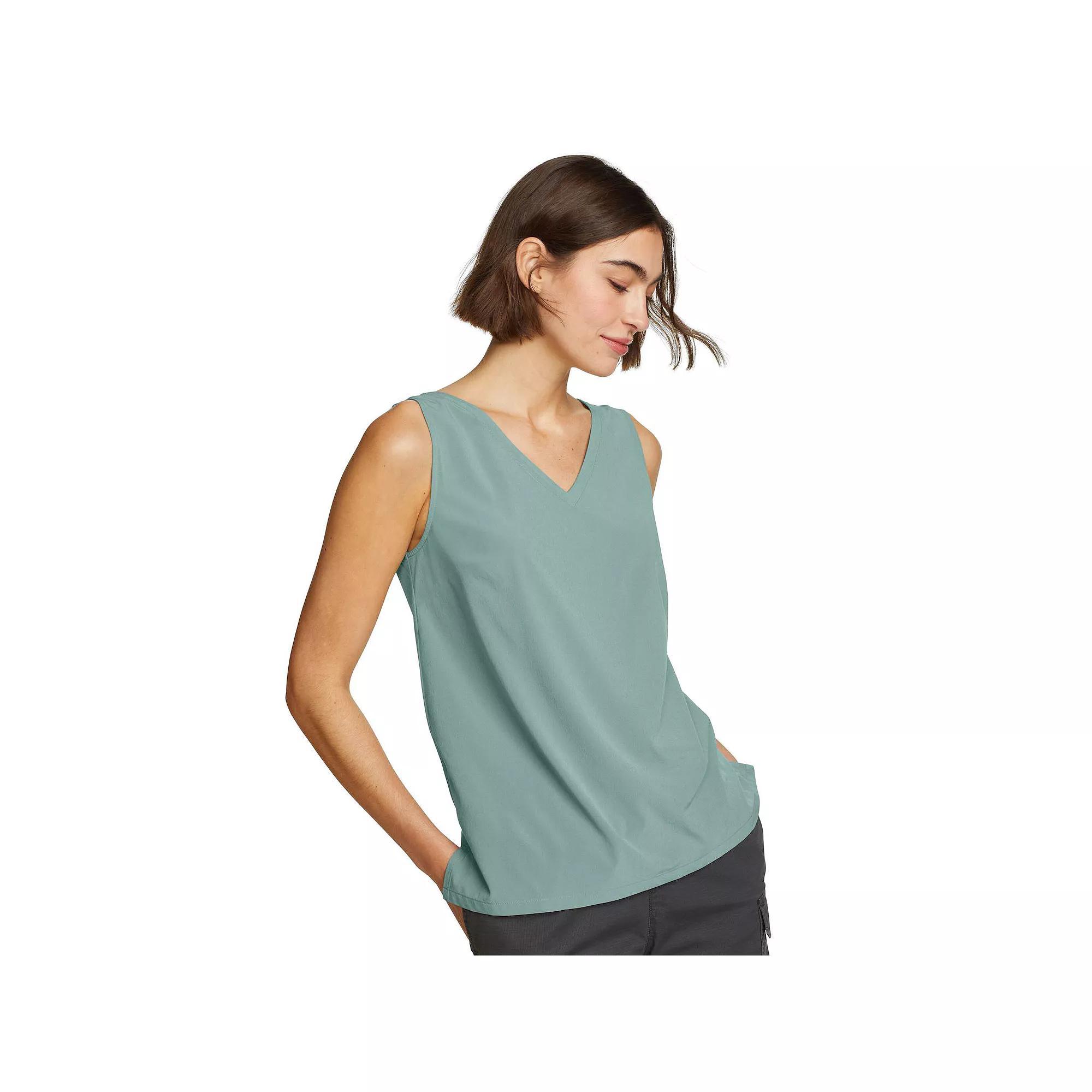 Women's Eddie Bauer Departure V-Neck Tank Top, Size: XS, Green Product Image