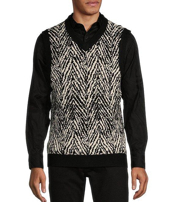 Murano Inflorescence Collection Oversized Textured Sleeveless Sweater Vest Product Image