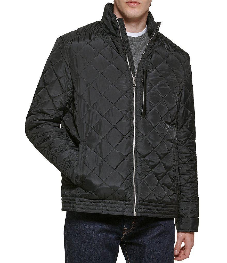 Cole Haan Diamond-Quilted Full Zip Jacket Product Image