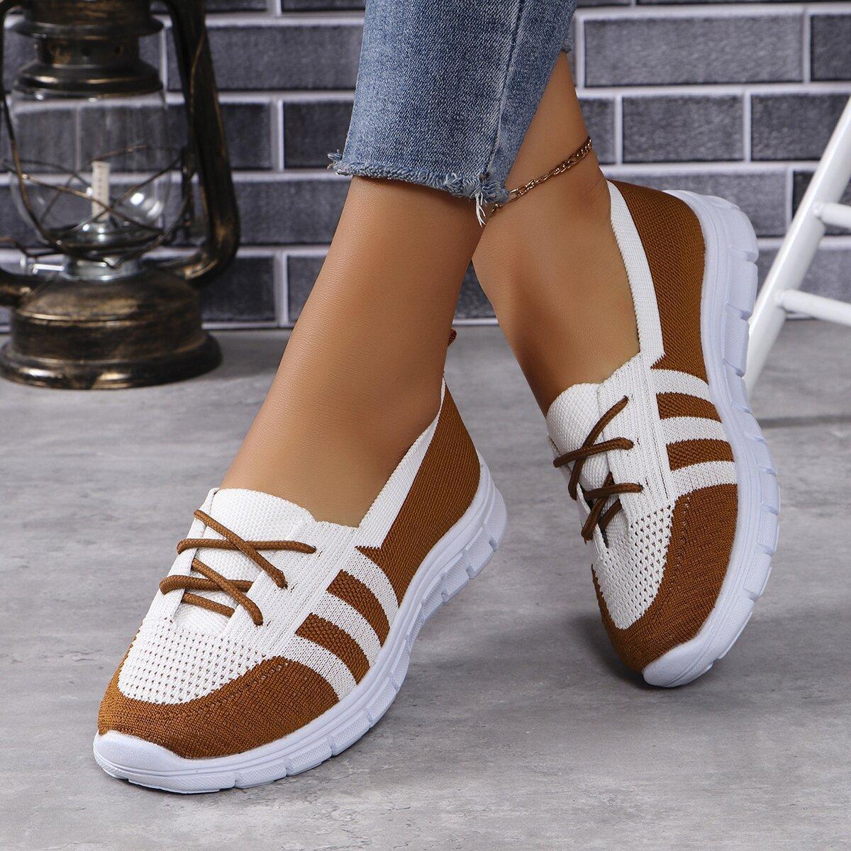 Mesh Contrast Flat Slip-Ons Product Image
