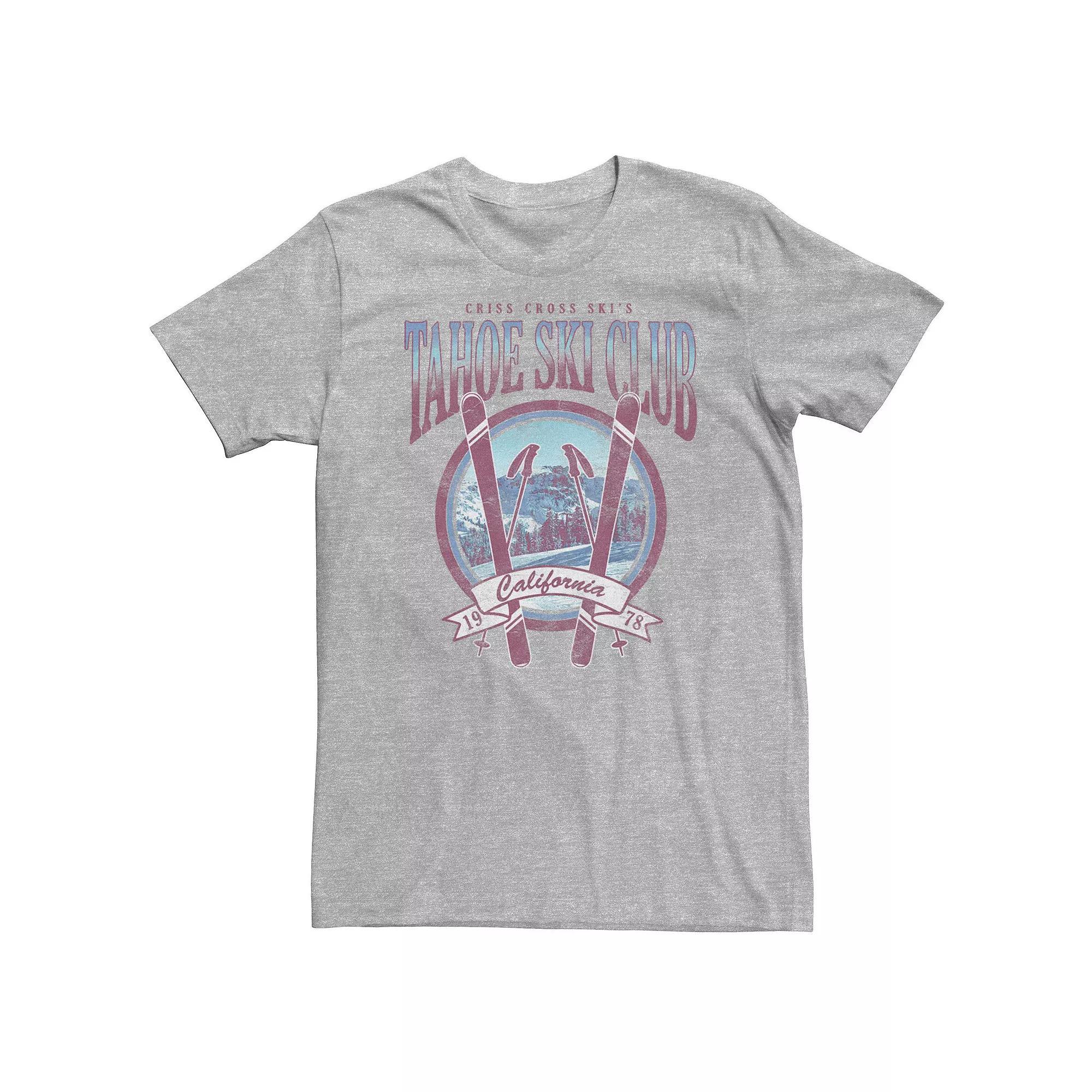 Big & Tall Tahoe Ski Club California 1978 Graphic Tee, Men's, Size: 3XL Tall, Athletic Grey Product Image
