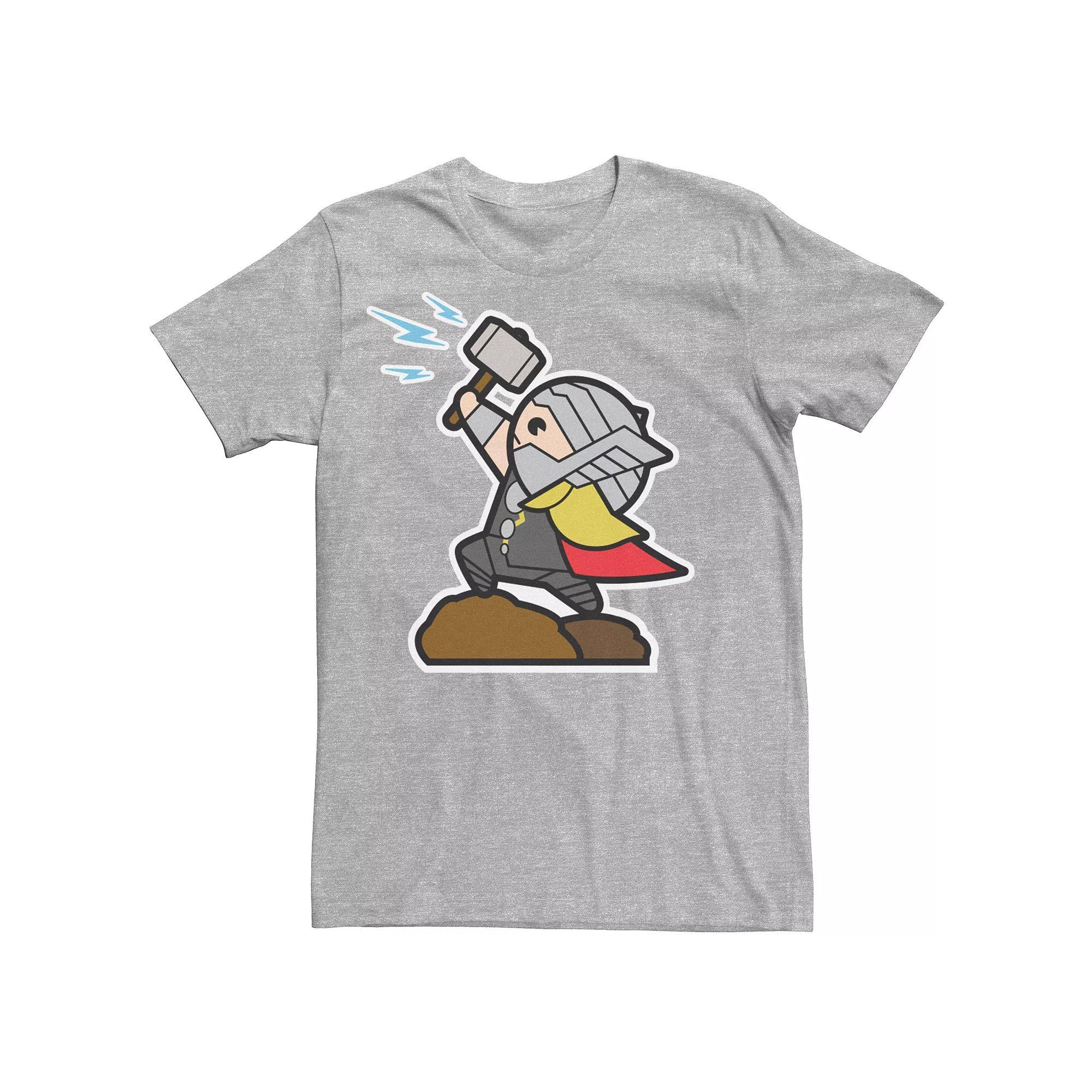 Men's Marvel Thor Kawaii Tee, Size: Small, Athletic Grey Product Image