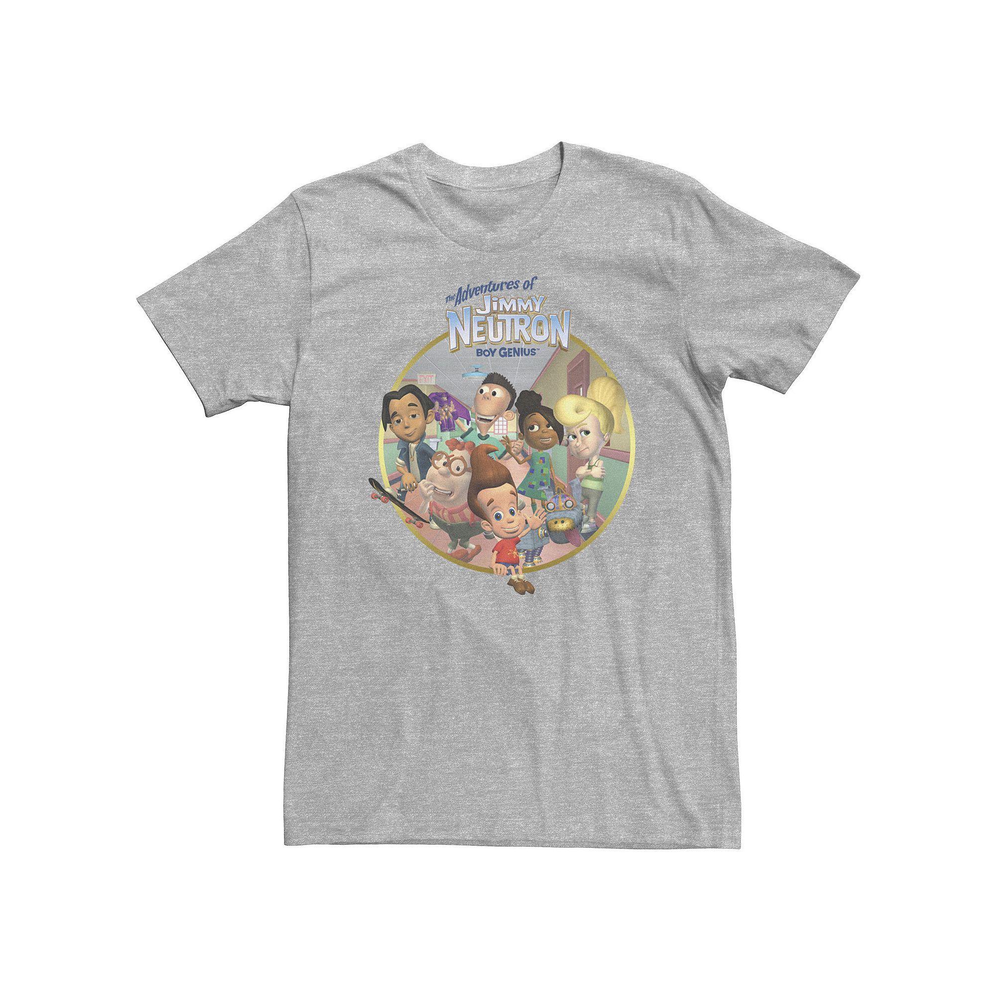 Big & Tall Nickelodeon Jimmy Neutron Friends In The Hallway Tee, Men's, Size: 3XL Tall, Athletic Grey Product Image