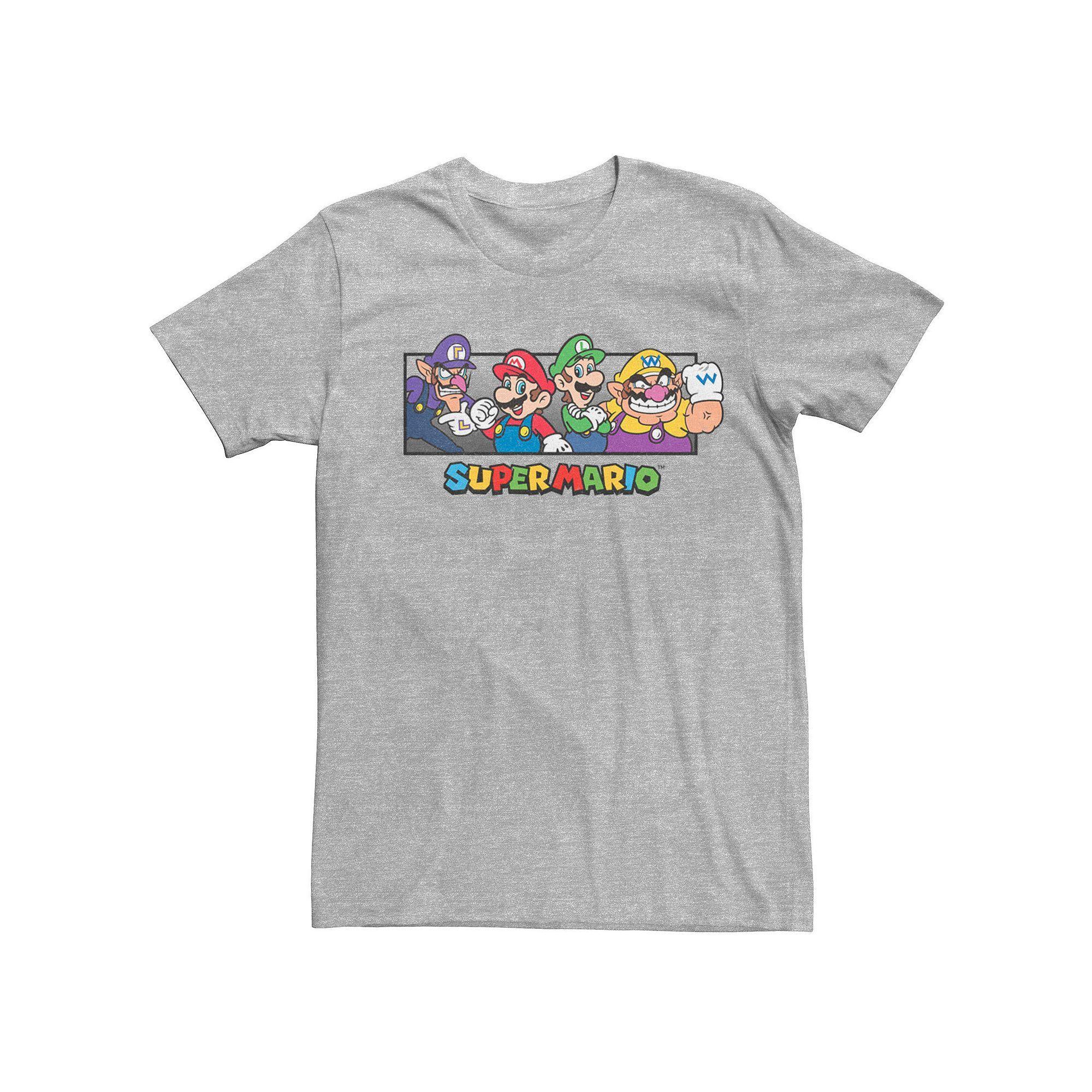 Men's Super Mario Bros. Character Collage Portrait Graphic Tee, Size: XL, Black Product Image