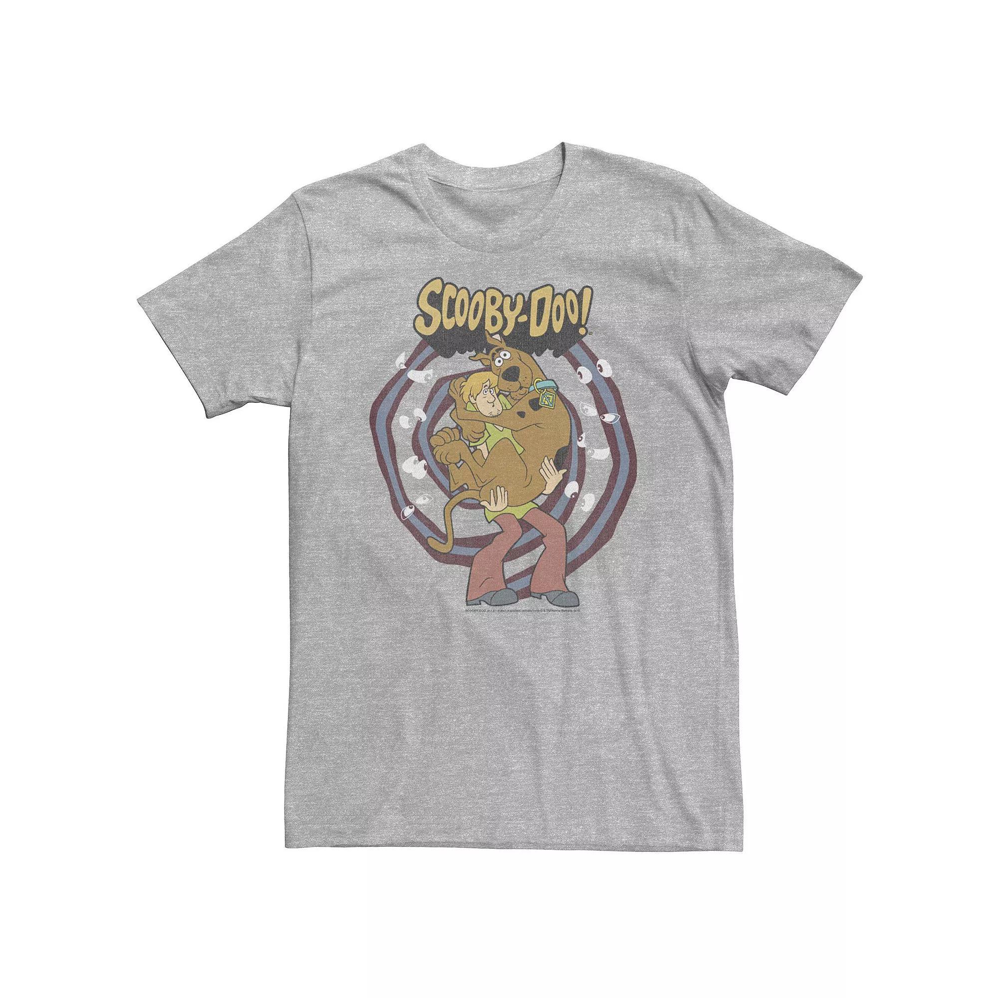 Big & Tall Scooby-Doo Shaggy And Scooby Spiral Eyes Portrait Tee, Men's, Size: 4XL, Athletic Grey Product Image