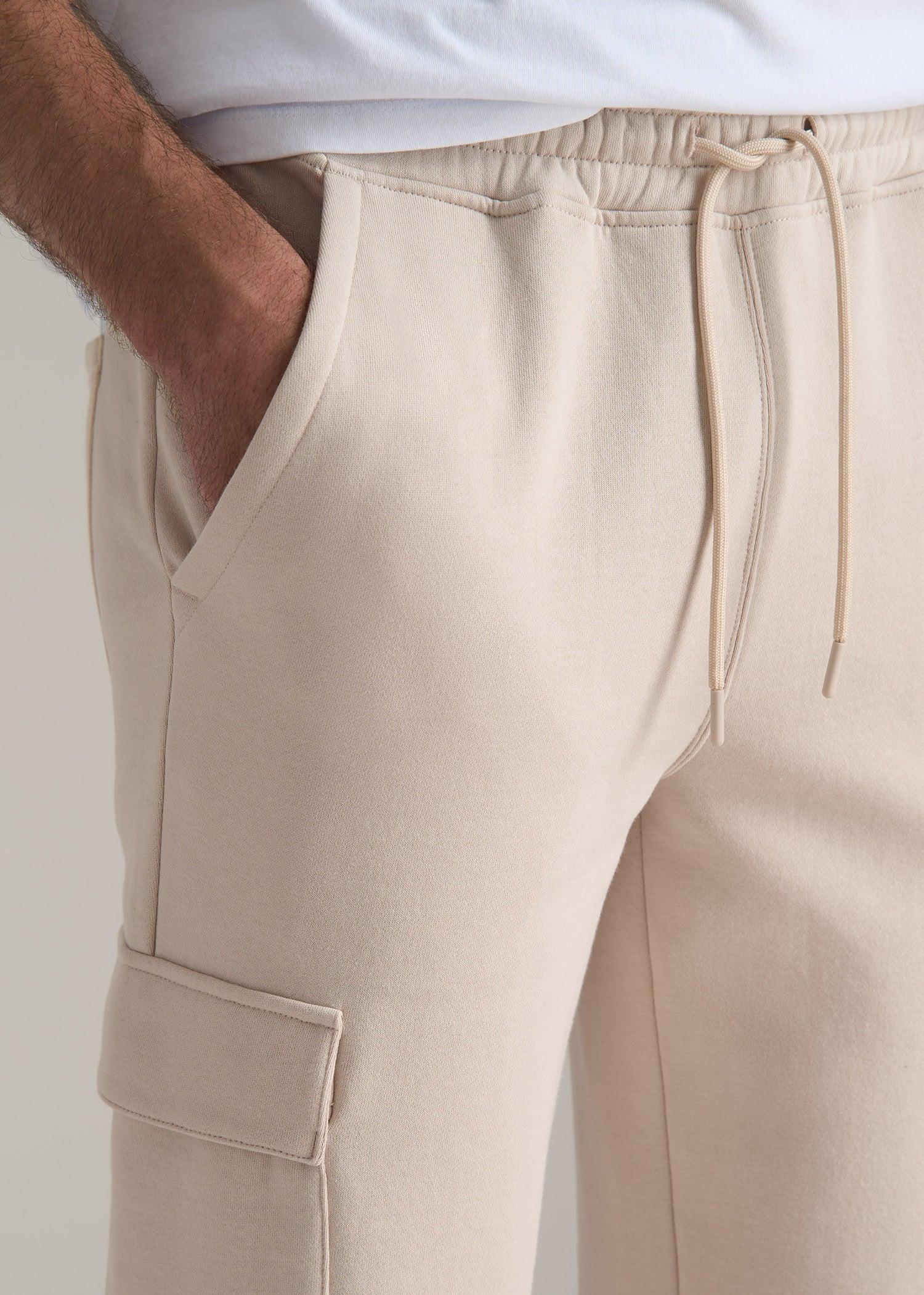 Wearever Fleece Cargo Jogger For Tall Men in Light Stone Product Image