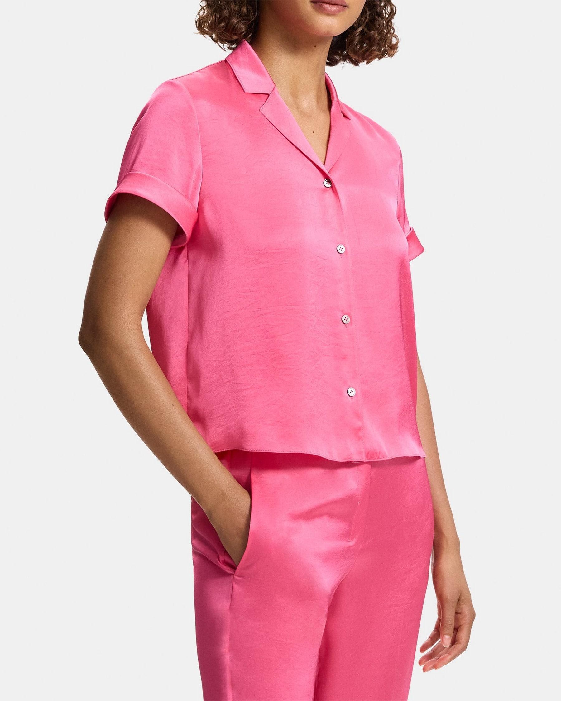 Camp Shirt in Crushed Satin Product Image
