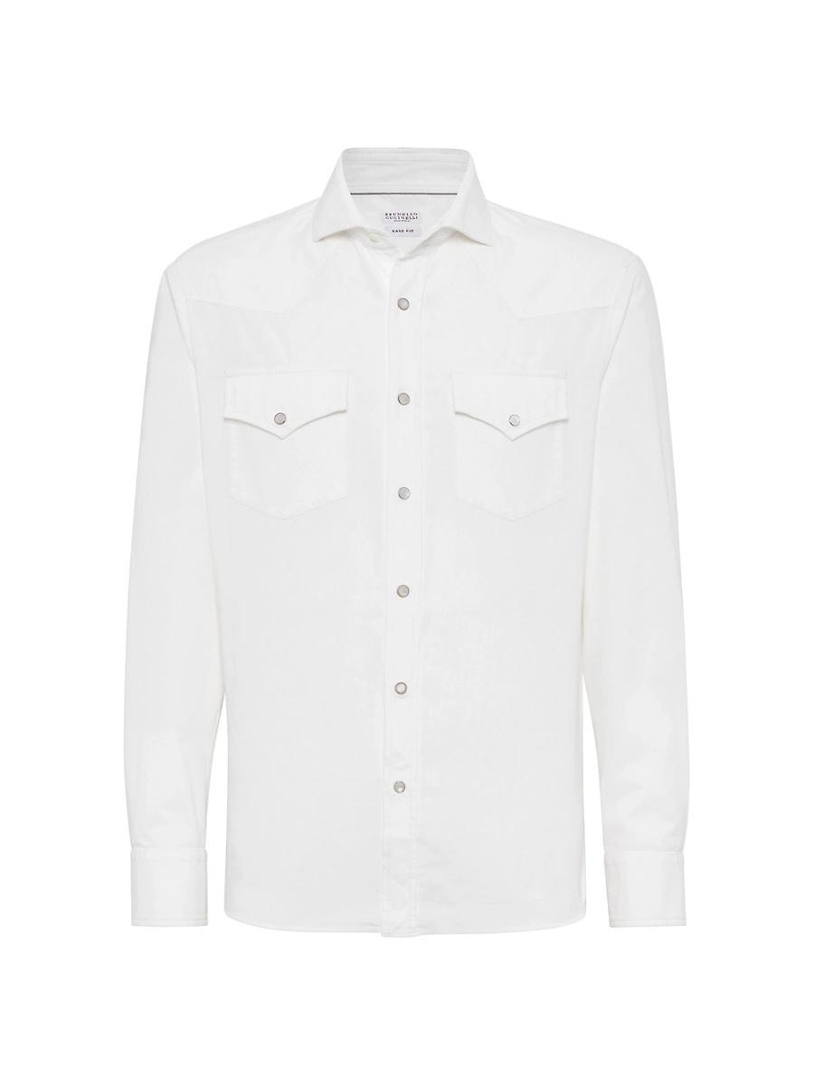 Mens Cotton Corduroy Western Shirt Product Image