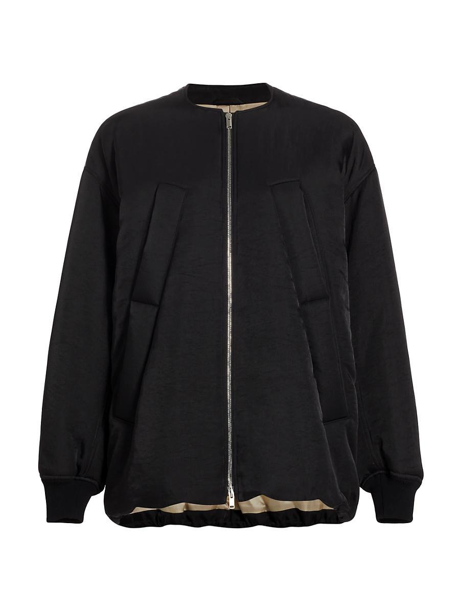 Womens Oversized Twill Bomber Jacket Product Image